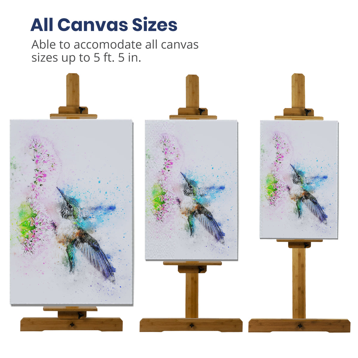 Pacific Arc, Single Mast Bamboo Professional Studio Easel, 66 Inches Canvas Size for Painting, Drawing, Watercolors,Sketching, Pictures, Signs, Posterboards