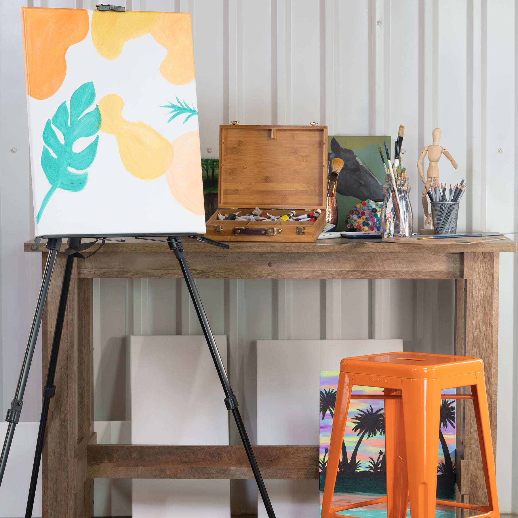 Pacific Arc - Trekker Aluminum 70 Inch Adjustable Art Easel with Carry Bag for Artists, Hobbyists, Students, and Professionals