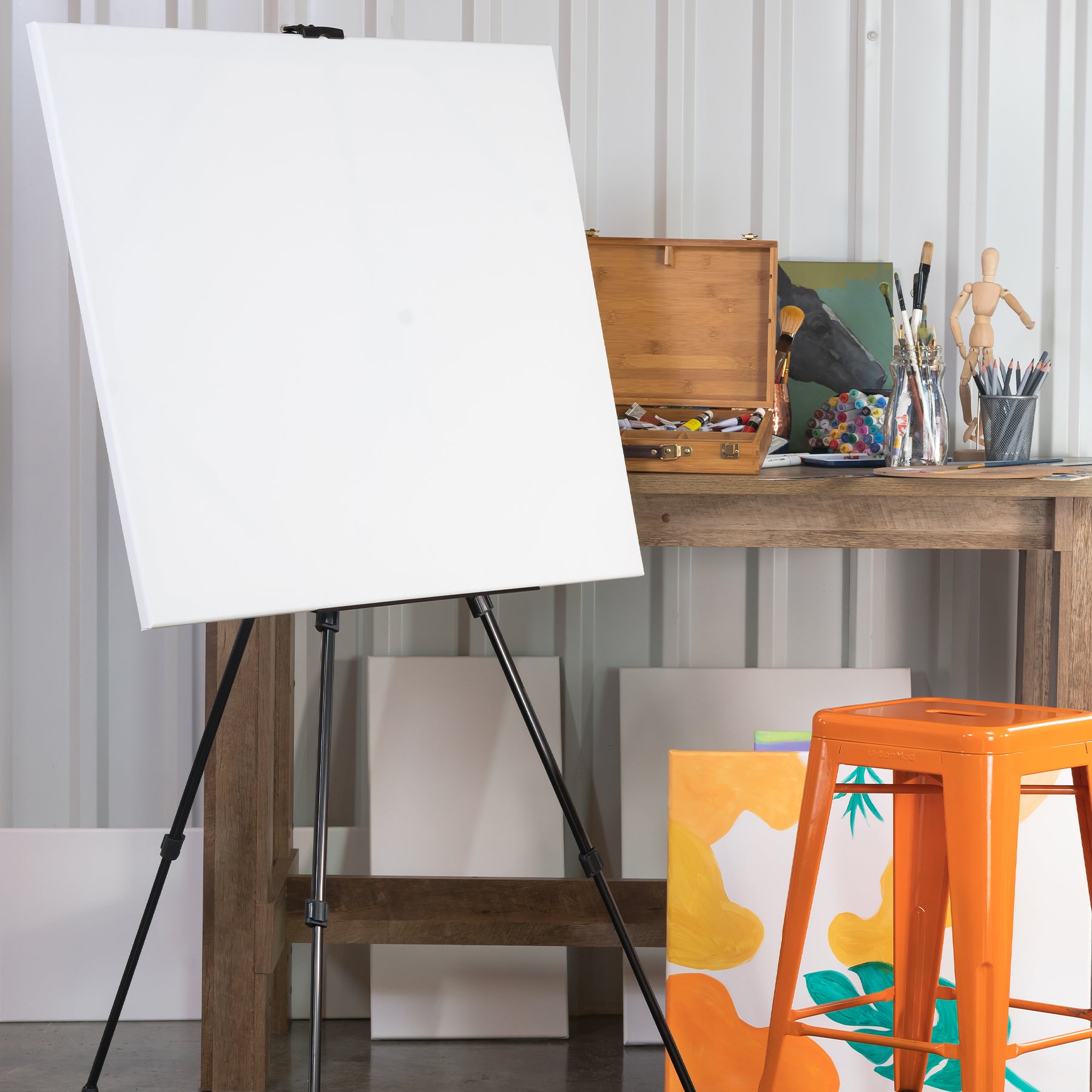 Pacific Arc Backpacker Aluminum 63 Inch Adjustable Art Easel with Carrying Bag for Artists, Hobbyists, Students, and Professionals