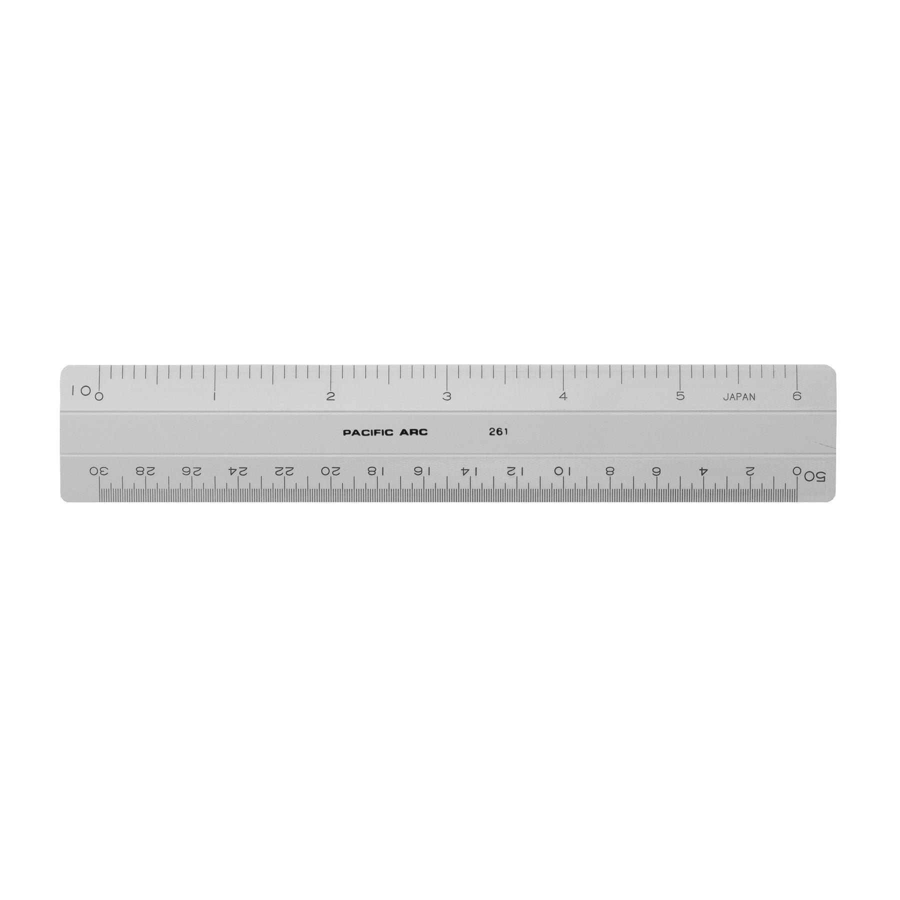 Pacific Arc, Professional 6" or 12" Four Bevel Flat Scale Ruler, Plastic, Architect, Engineer, Metric, and Combo graduations, 4 Bevel Scales for Drafting, Architecture, and Engineering