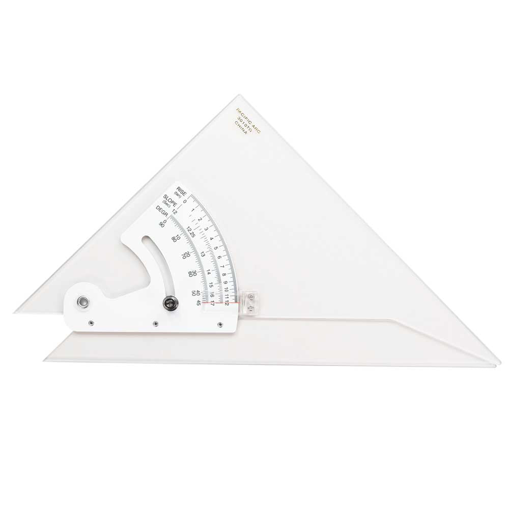 Pacific Arc Adjustable Triangle Plain or Inking Edge for Drafting, Architect, Engineer
