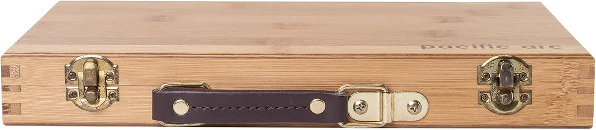 Pacific Arc, Salado Tool Box for Art Supplies, 12.5 Inch x 6.5 Inch x 2.25 Inch, 4 Fixed Compartments
