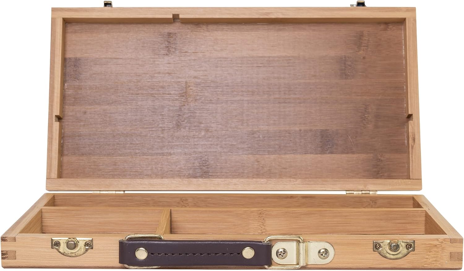 Pacific Arc, Salado Tool Box for Art Supplies, 12.5 Inch x 6.5 Inch x 2.25 Inch, 4 Fixed Compartments