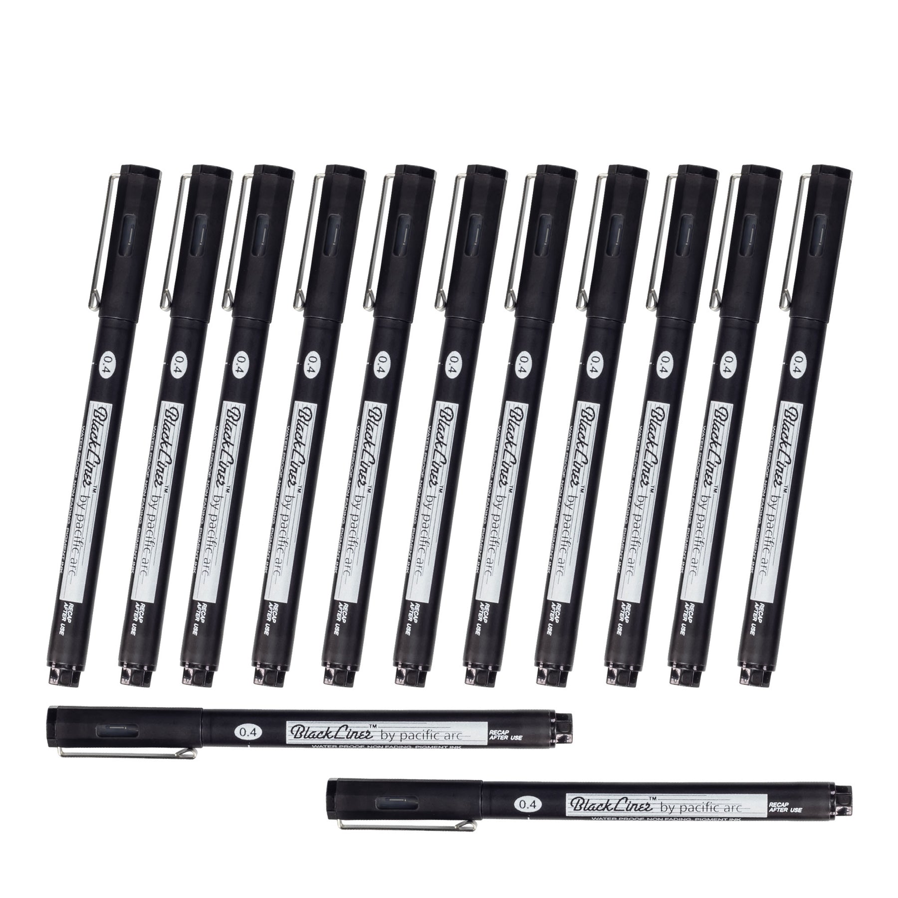 Pacific Arc | Blackliner Black Fineliner Pens | Differently Sized Fine Drawing Pens