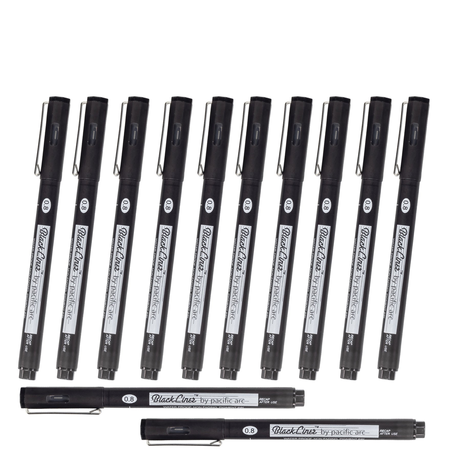 Pacific Arc | Blackliner Black Fineliner Pens | Differently Sized Fine Drawing Pens