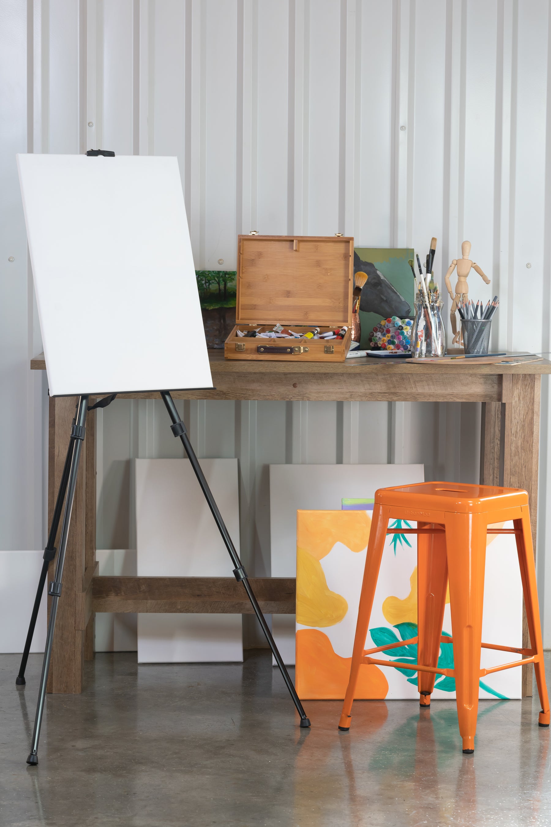 Pacific Arc Backpacker Aluminum 63 Inch Adjustable Art Easel with Carrying Bag for Artists, Hobbyists, Students, and Professionals