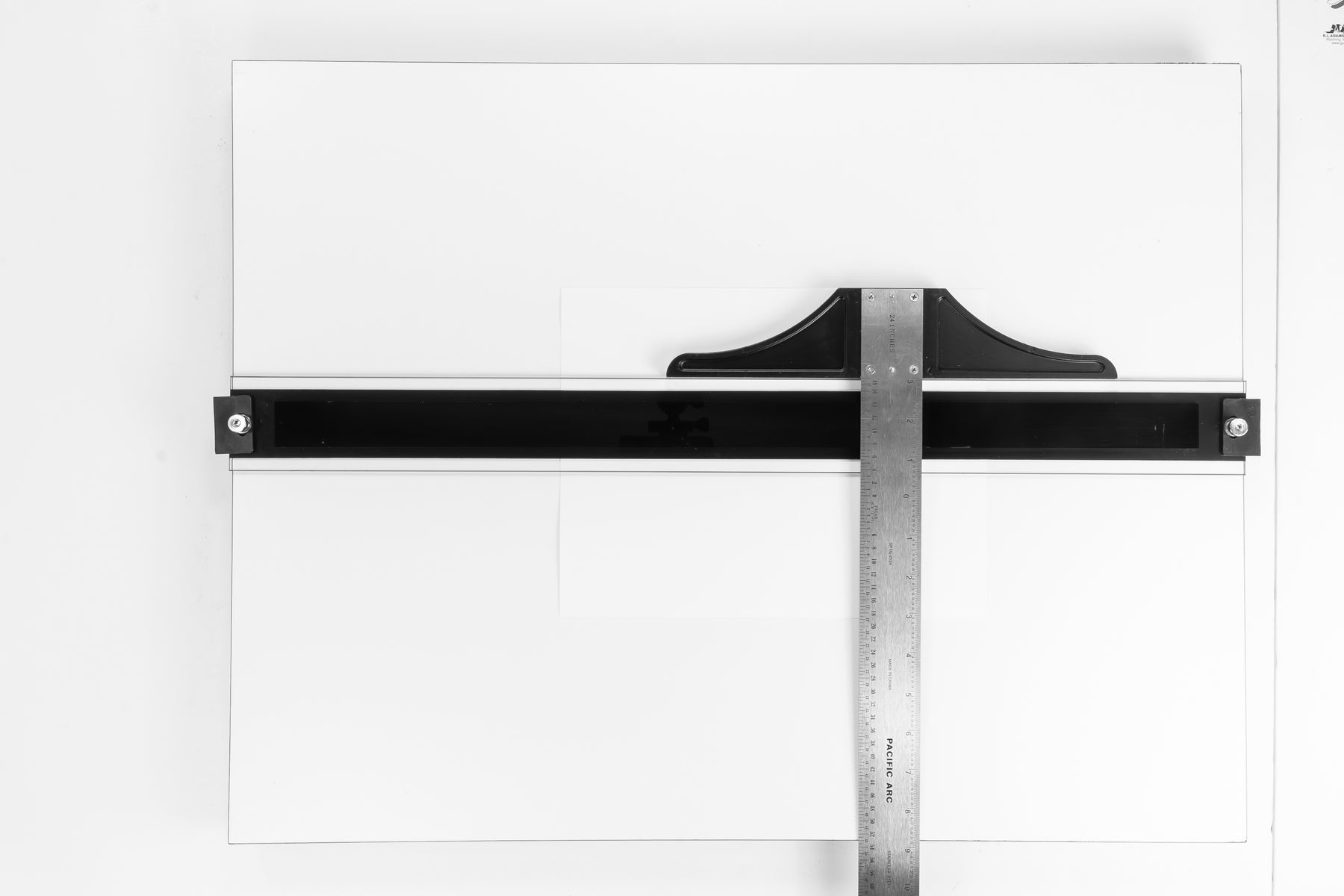 Pacific Arc 18 To 48 Inch T Square, Traditional Stainless Steel, Graduated Inch and Pica