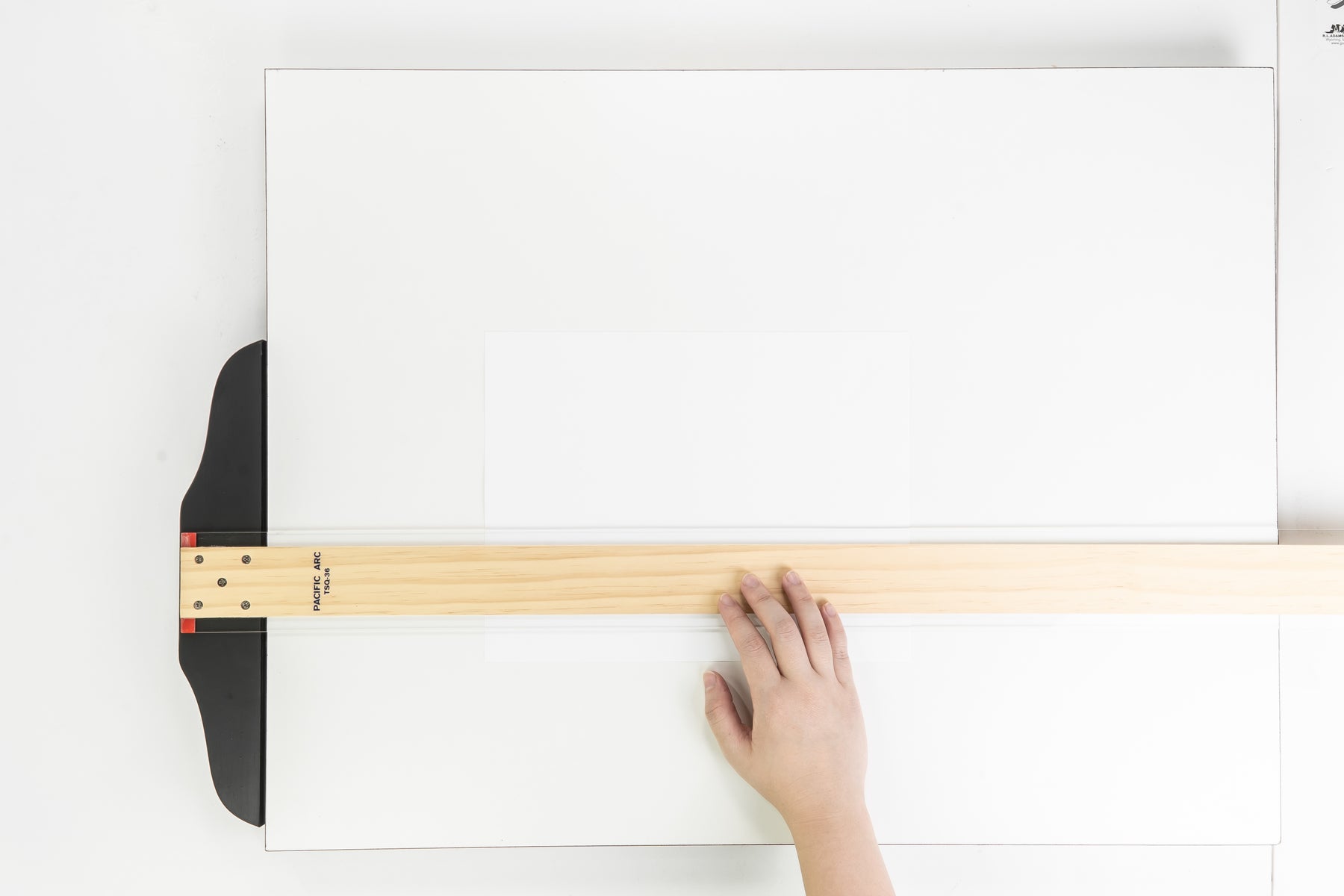 Pacific Arc 18 to 48 Inch T Square, Traditional Maple Blade with Acrylic Edge