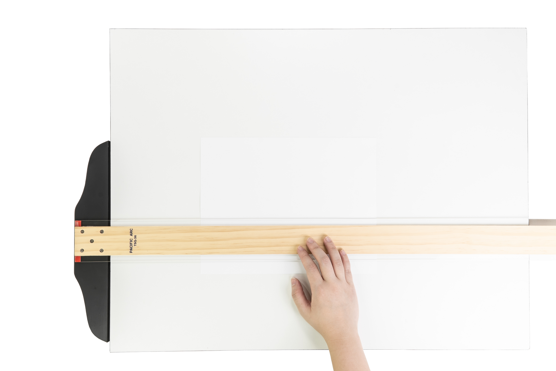 Pacific Arc 18 to 48 Inch T Square, Traditional Maple Blade with Acrylic Edge