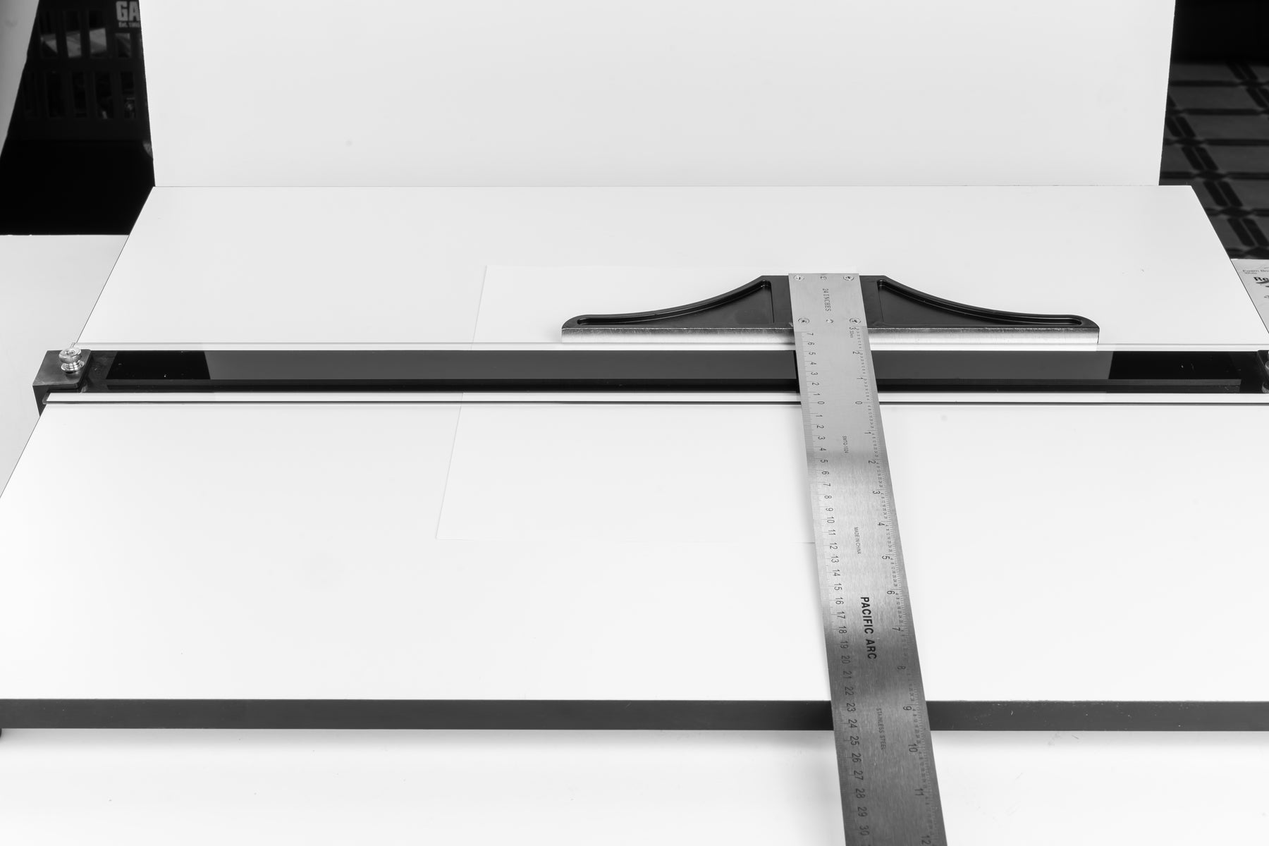 Pacific Arc 18 To 48 Inch T Square, Traditional Stainless Steel, Graduated Inch and Metric