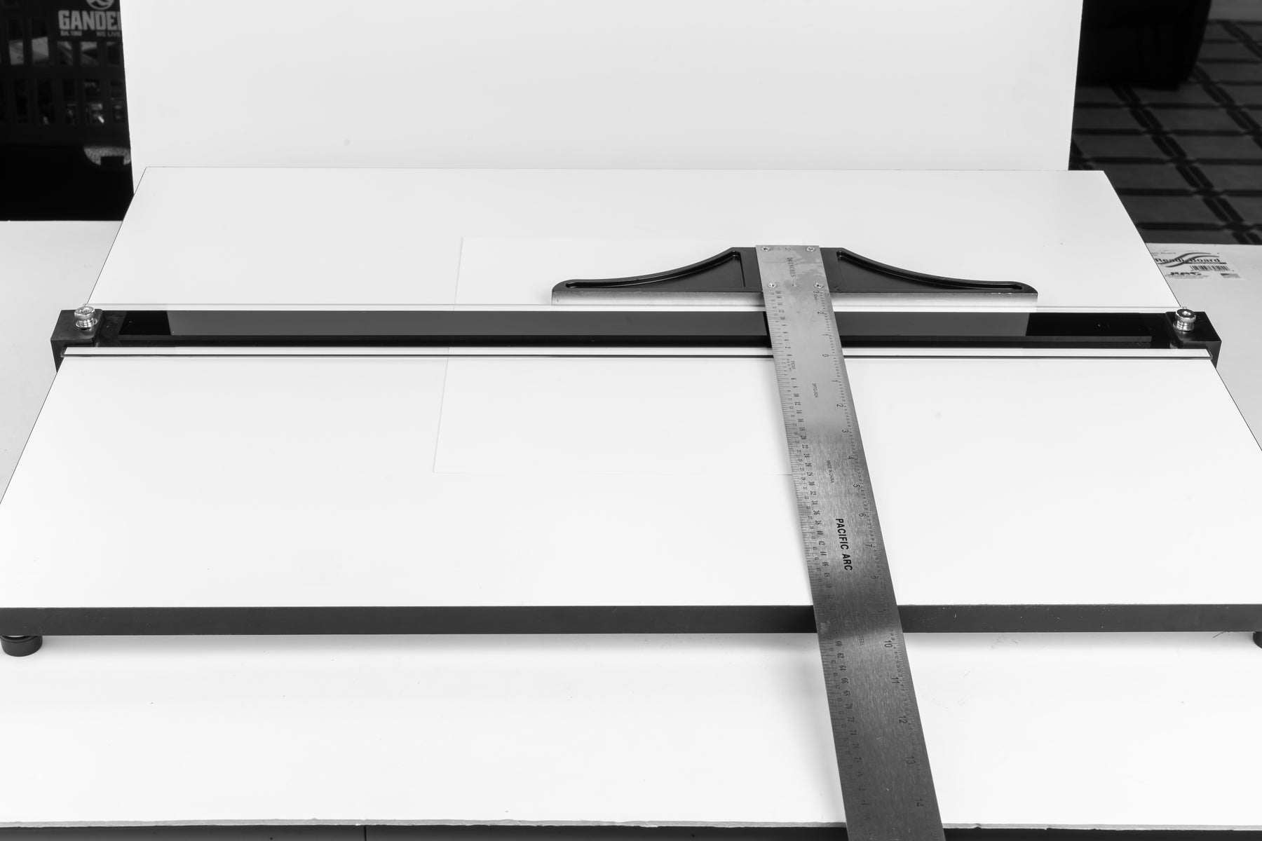 Pacific Arc 18 To 48 Inch T Square, Traditional Stainless Steel, Graduated Inch and Pica