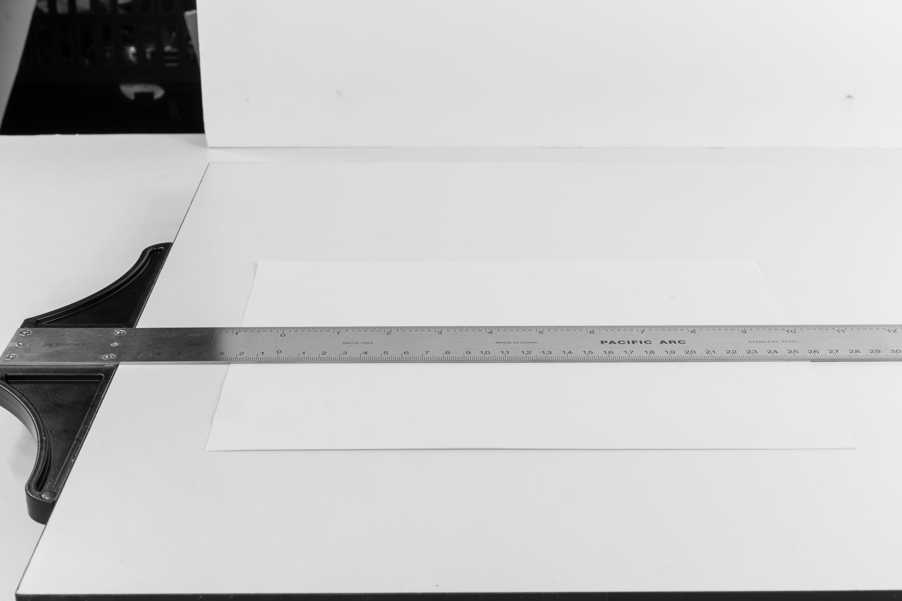 Pacific Arc 18 To 48 Inch T Square, Traditional Stainless Steel, Graduated Inch and Metric
