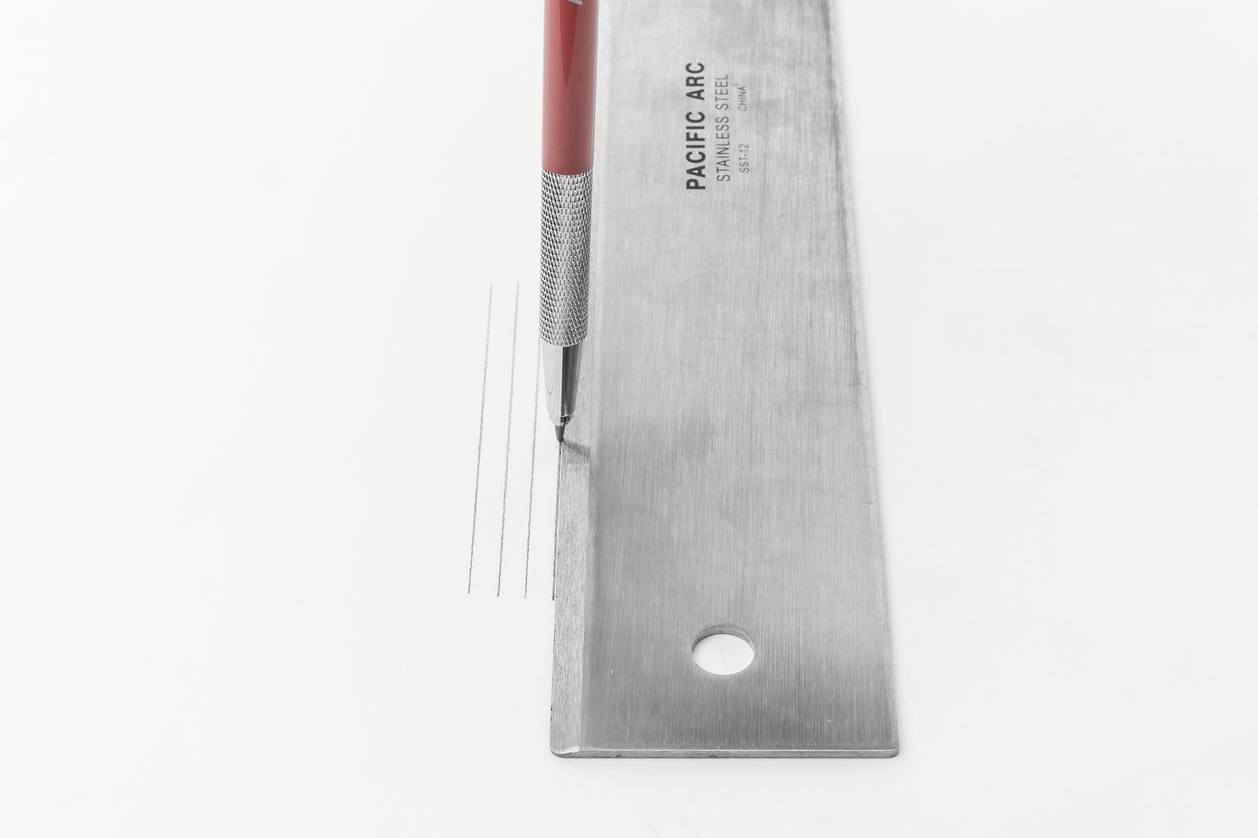 Pacific Arc, 12 To 72 Inch Straight Edge Stainless Steel 0.09" Thick Steel, Heavy Duty