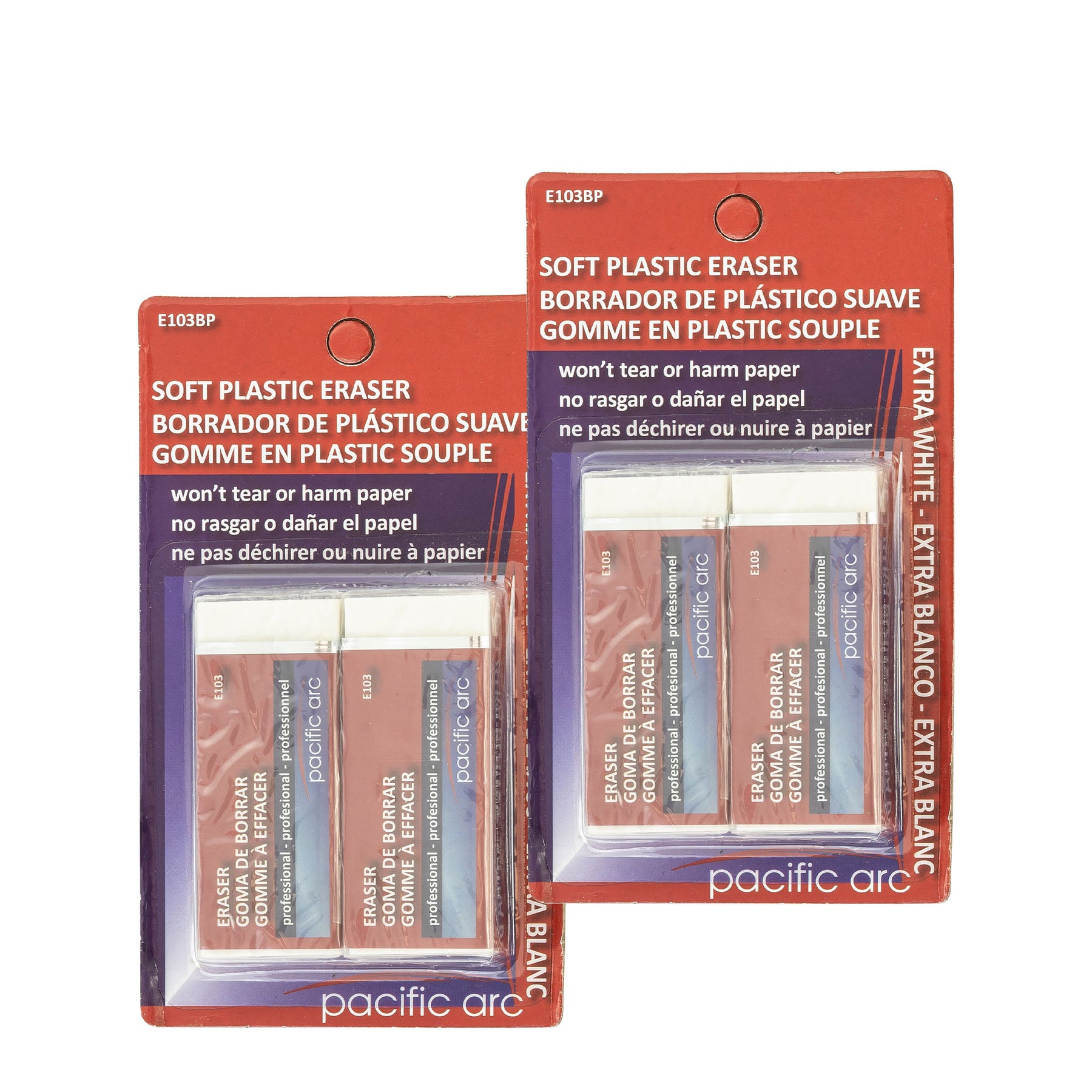 Pacific Arc, Eraser: soft white plastic