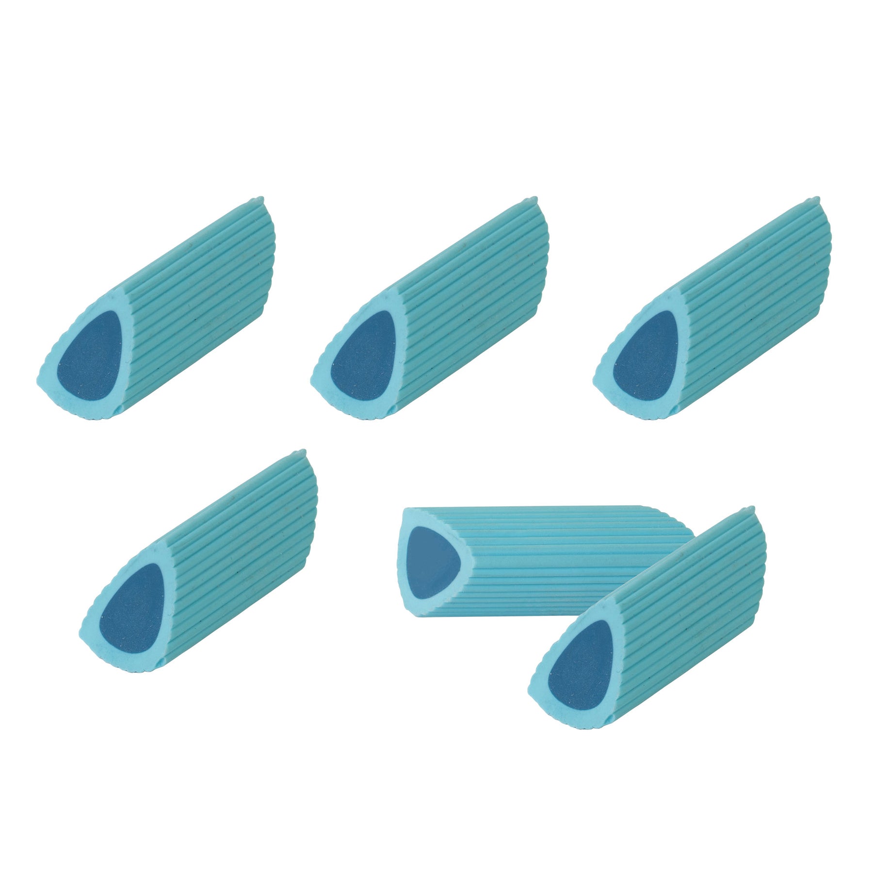 Pacific Arc, Eraser: Prism - Soft plastic - prism shape - blue 6 Pack