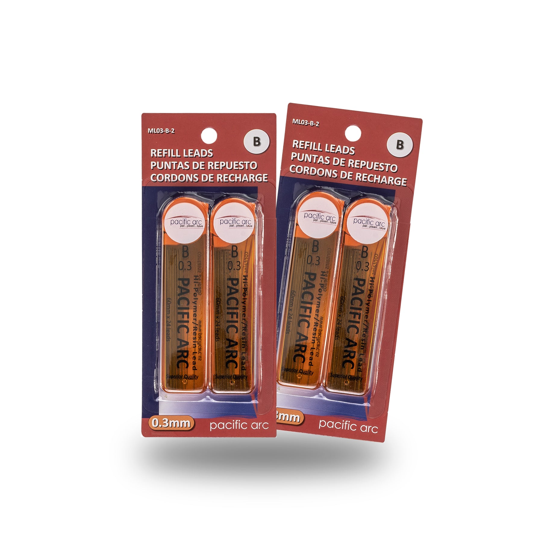 Pacific Arc Mechanical Pencil Refill lead,- 96 or 72 leads - 2H, H, HB, or B - For Art, Sketching, Technical Drawing