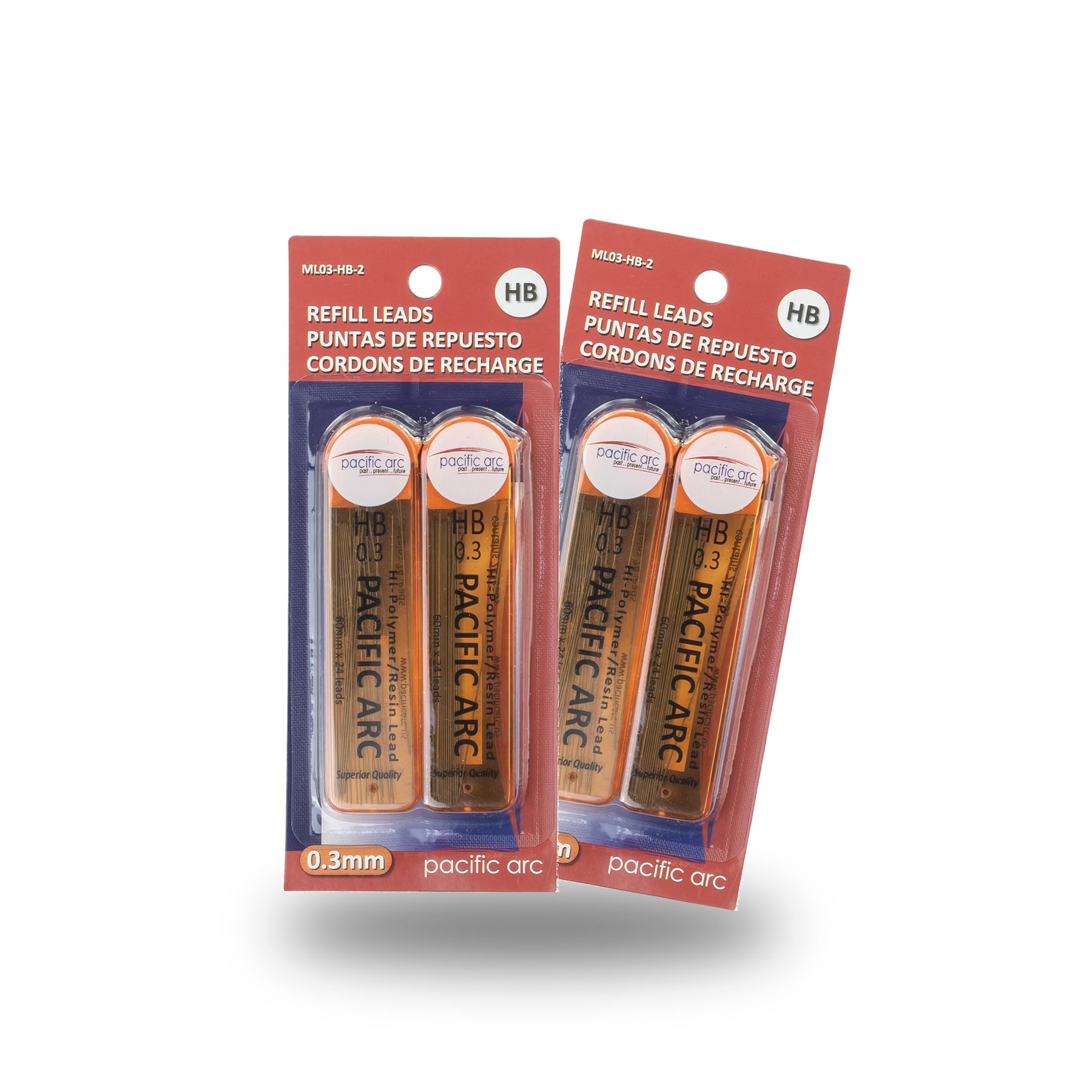 Pacific Arc Mechanical Pencil Refill lead,- 96 or 72 leads - 2H, H, HB, or B - For Art, Sketching, Technical Drawing