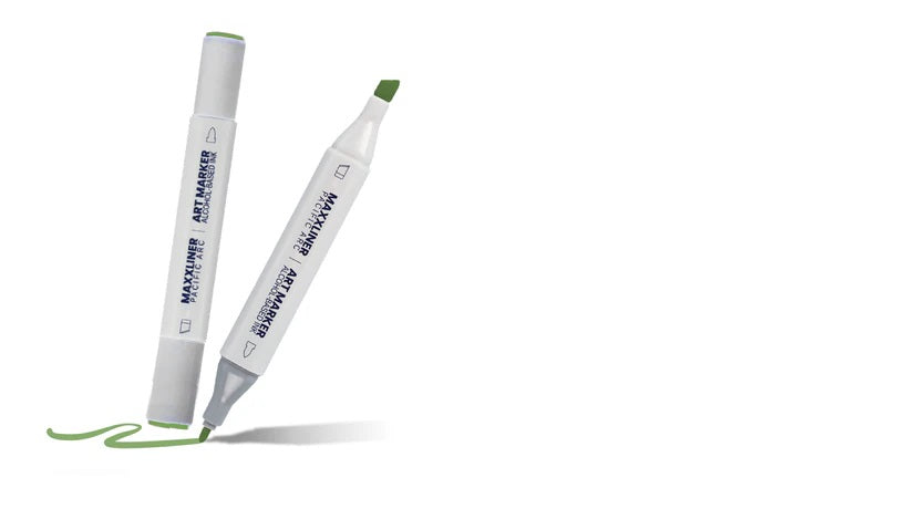 Pacific Arc - Maxxliner - 2 pk Alcohol Based - Dual Tip Marker - For Artist, Professional or School Work
