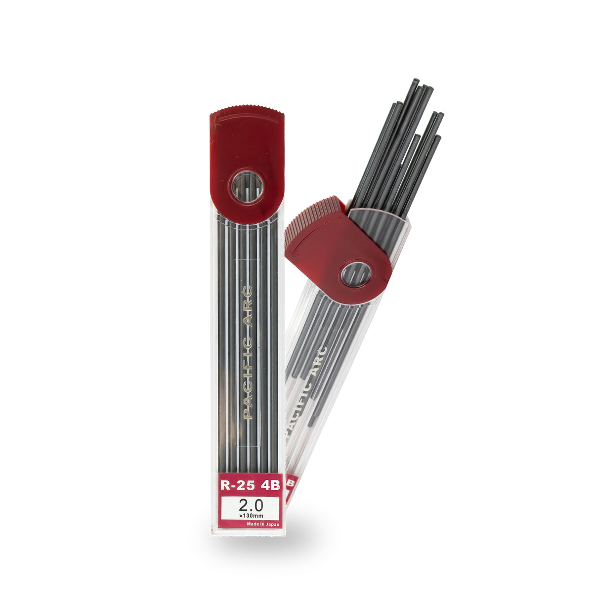 Pacific Arc 2mm Lead Holder Refill 2 pack - 12 per tube - 24 Pieces Total - For Art, Sketching, Journaling, and Technical Drawing - Pick your Degree