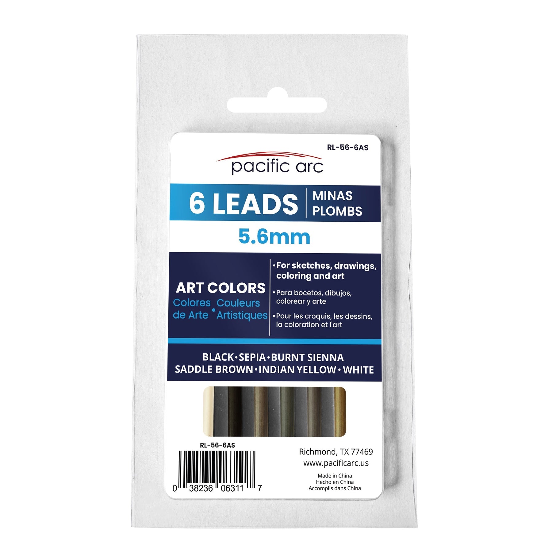 Pacific Arc 5.6mm Lead Holder Refills 6pc Set