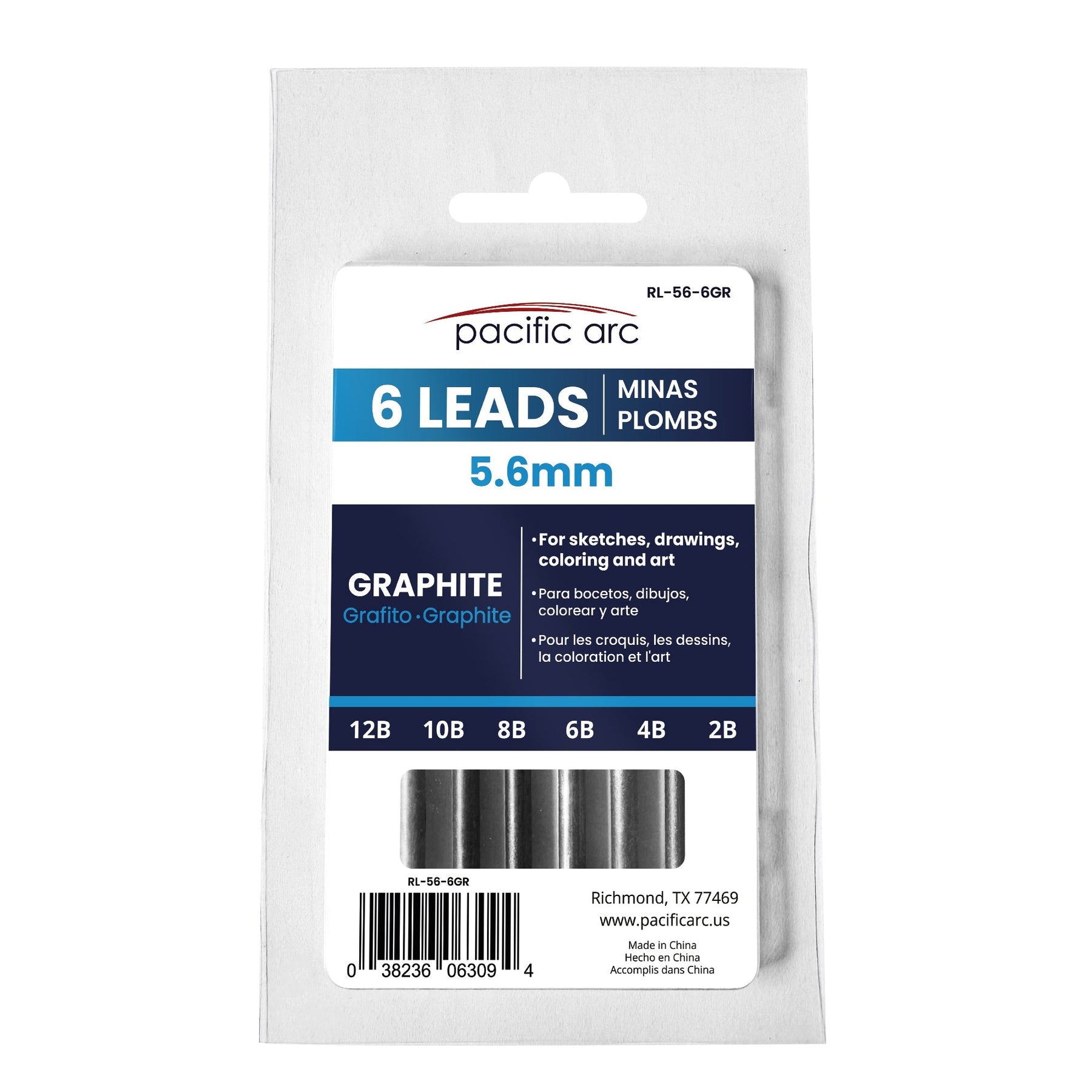 Pacific Arc 5.6mm Lead Holder Refills 6pc Set