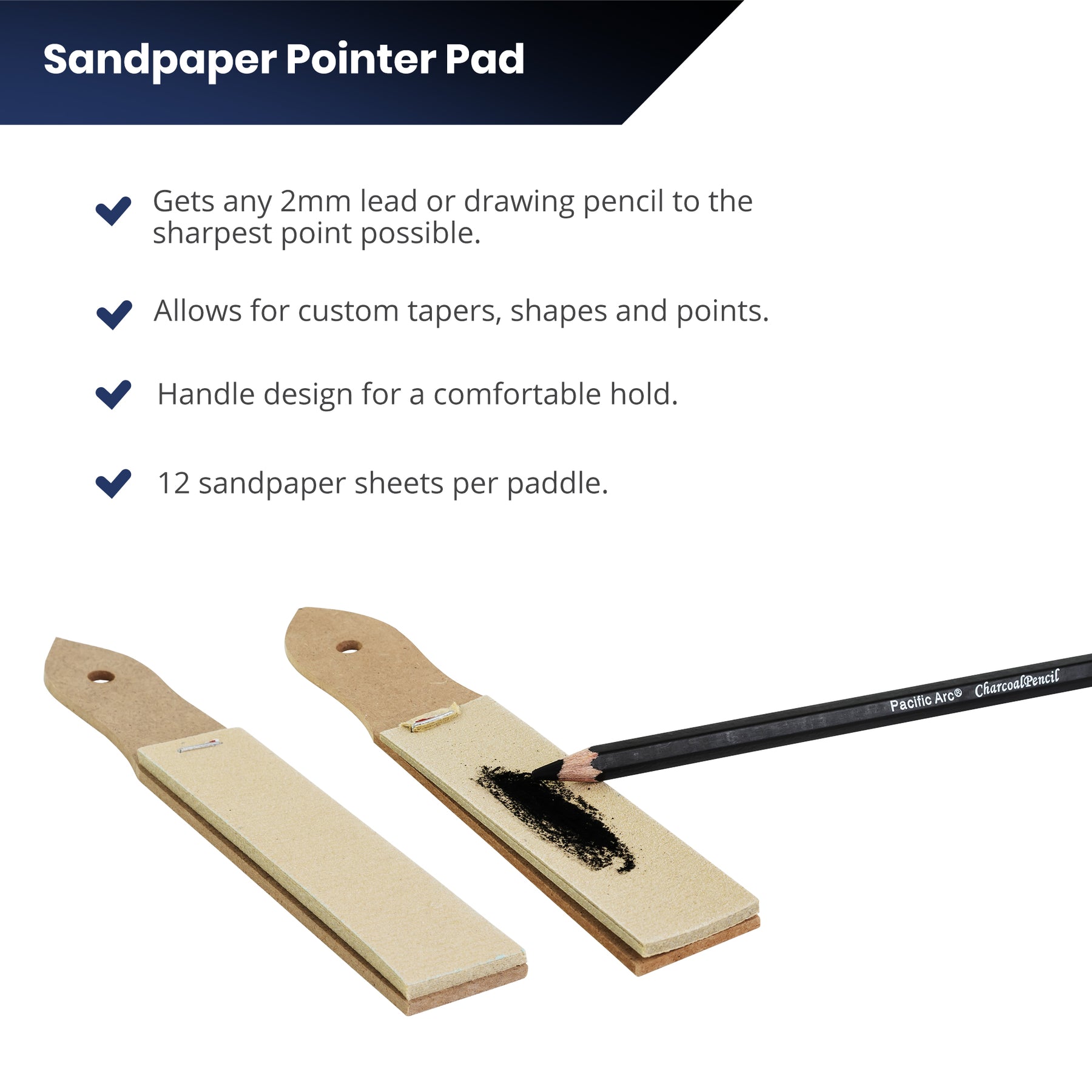 Pacific Arc, Lead Pointer: sandpaper pad, 12 sheets/pad
