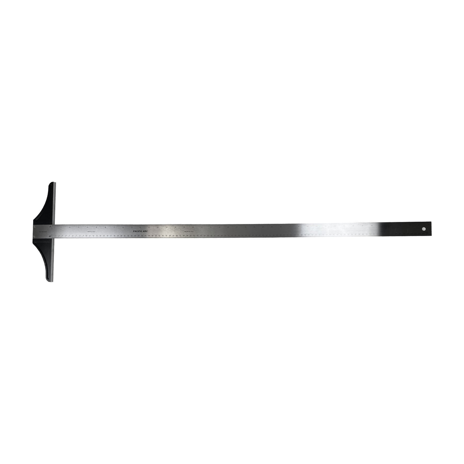 Pacific Arc 18 To 48 Inch T Square, Traditional Stainless Steel, Graduated Inch and Metric
