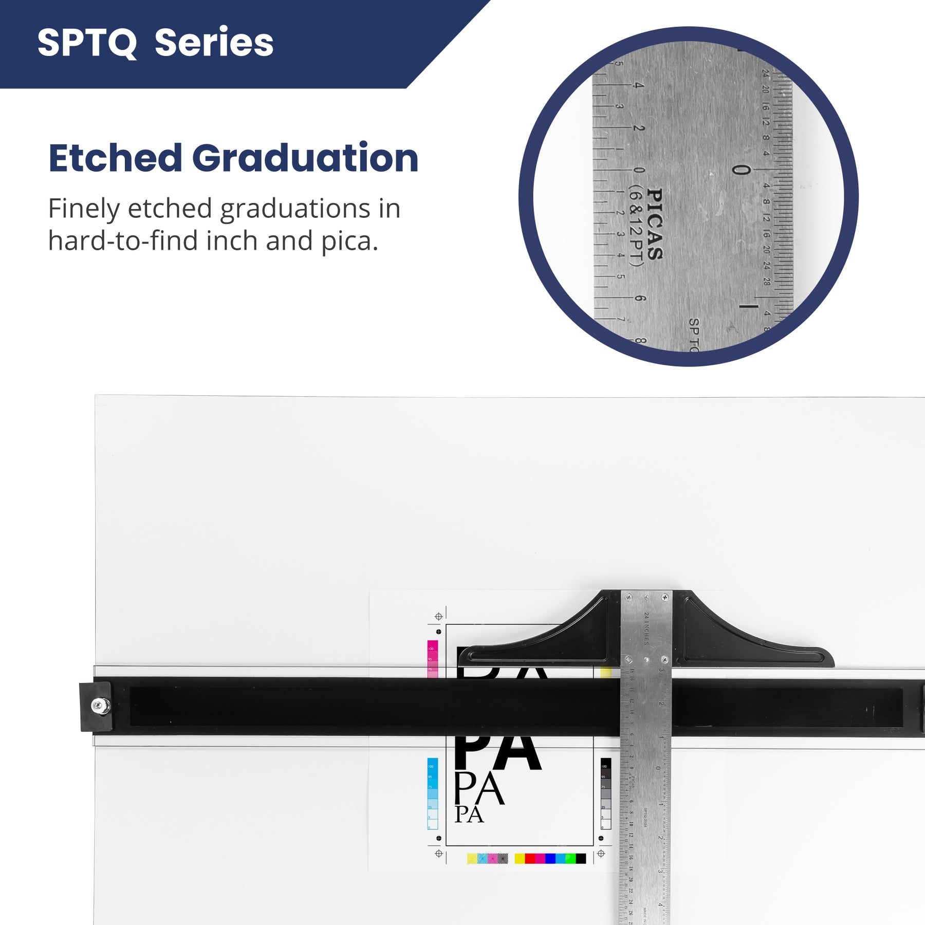 Pacific Arc 18 To 48 Inch T Square, Traditional Stainless Steel, Graduated Inch and Pica