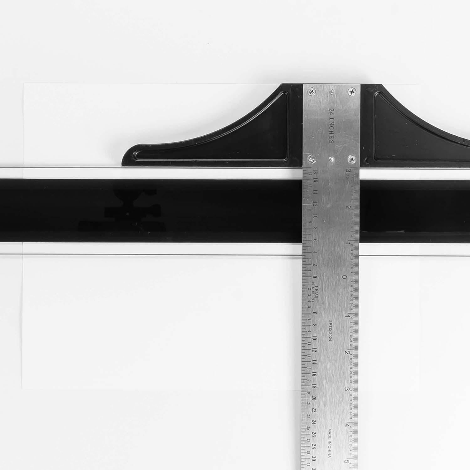 Pacific Arc 18 To 48 Inch T Square, Traditional Stainless Steel, Graduated Inch and Pica