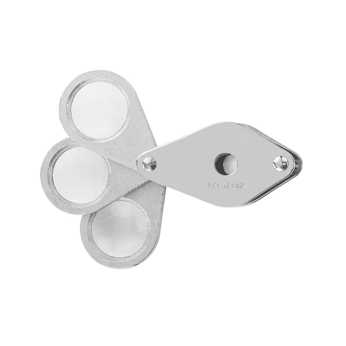 Pacific Arc Pocket Jewelry Loupe, Folding Loupe, Eye loop, 3X / 5X / 8X, Foldable Magnifier