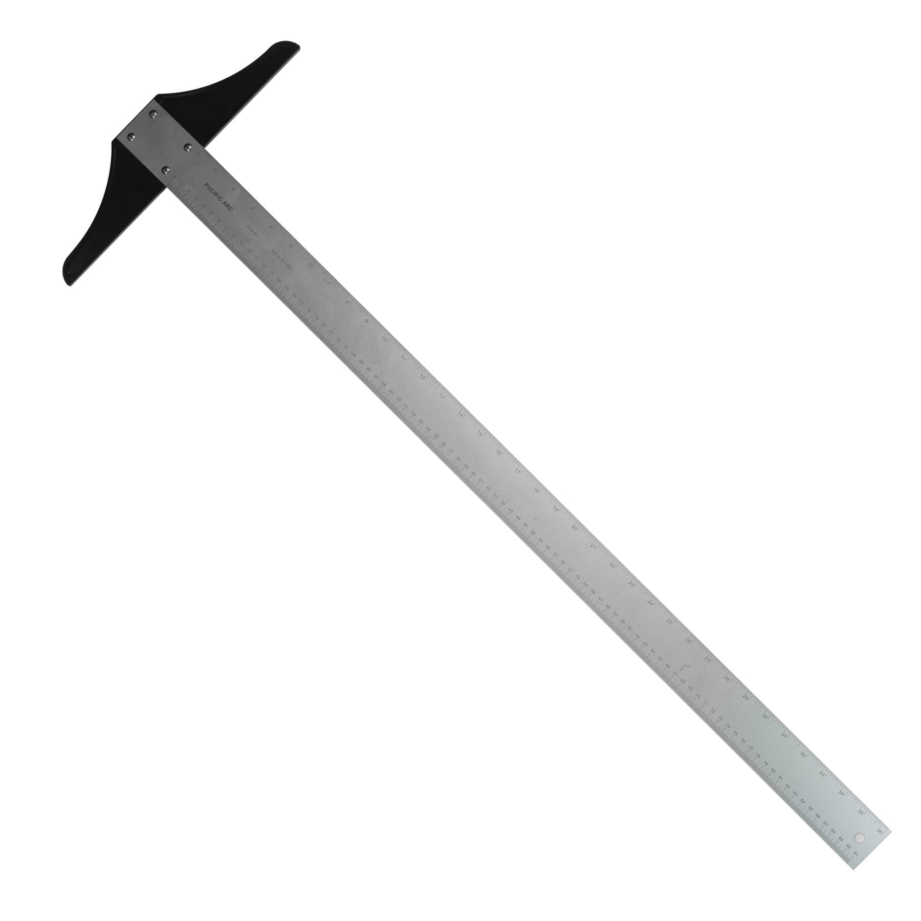 Pacific Arc: T-Square, Aluminum, Scholastic - inch/Metric 12" - 36" Drawing and Design tool for students and professionals, Great for Carpentry, Drafting Architecture, Engineering, and Art
