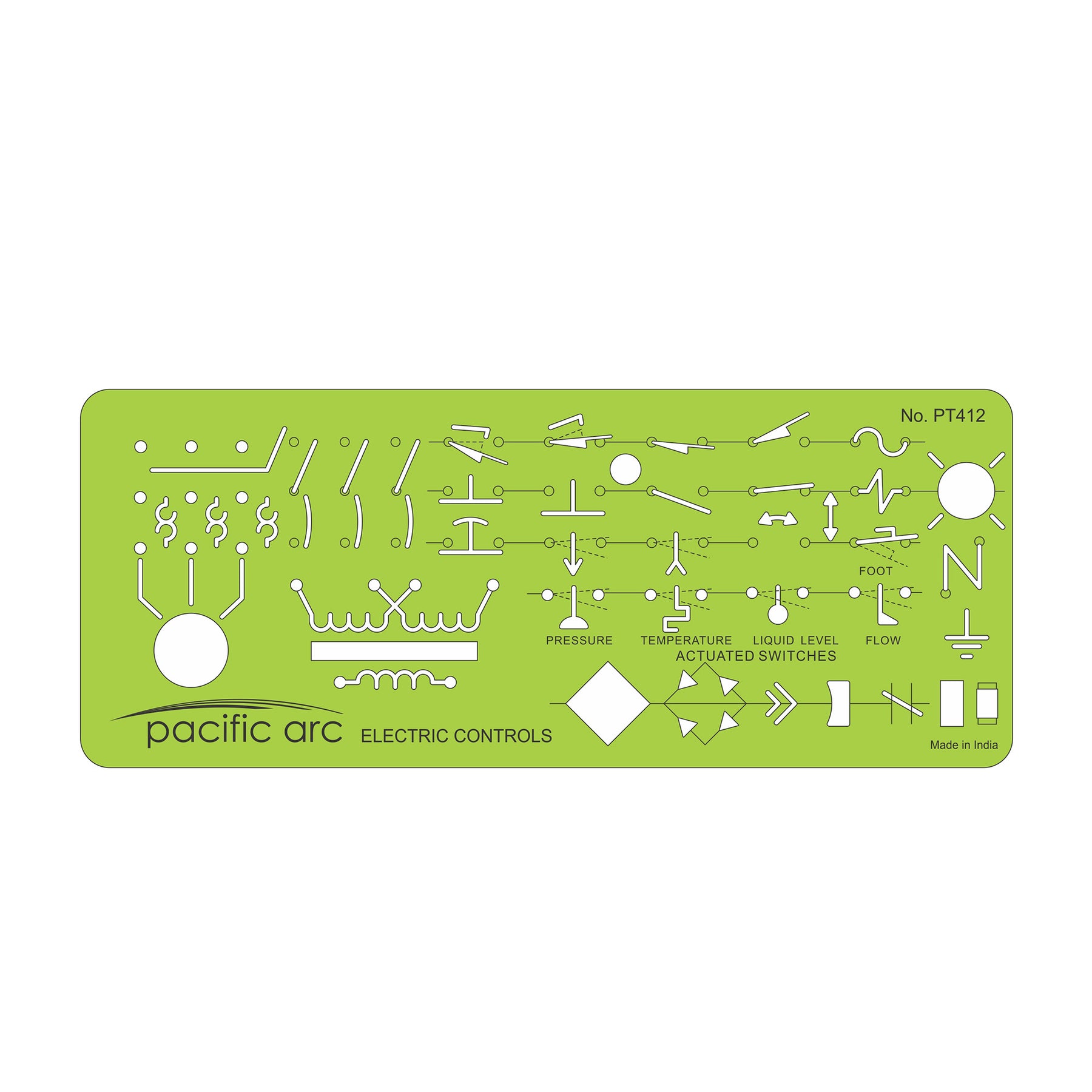 Pacific Arc Electrical Template Guide, perfect for layouts and drafting for architects, draftsmen, students, and artists