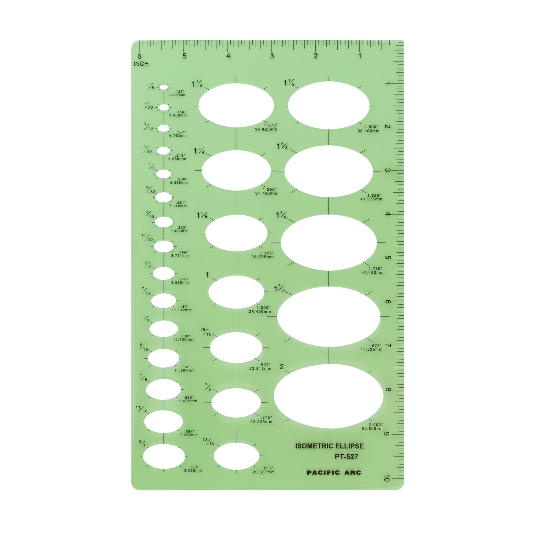 Pacific Arc Ellipse Template Guides, Ellipses in multiple projections for architecture, drafting, and design - great for students and professionals