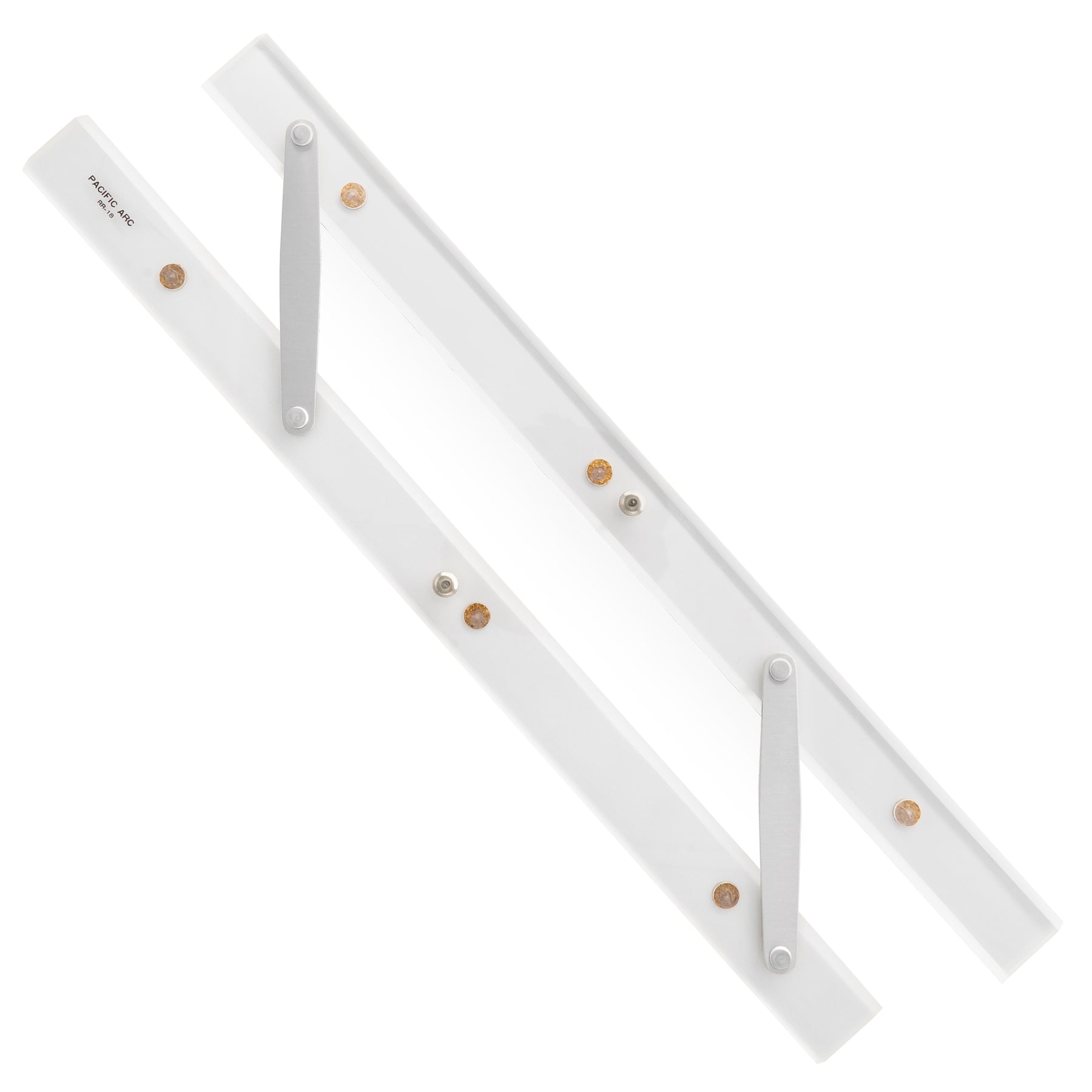 Pacific Arc Marine Parallel Ruler, 18 Inches Navigation Parallel Ruler with Metal Arms for Architectural and Engineering Designs