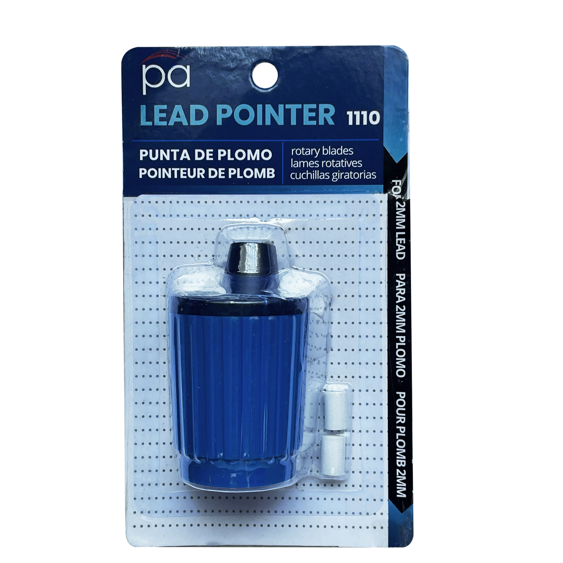 Pacific Arc, Hand Held Rotary Lead Pointer with Sharp and Blunt Settings and Lead Cleaner, Blue