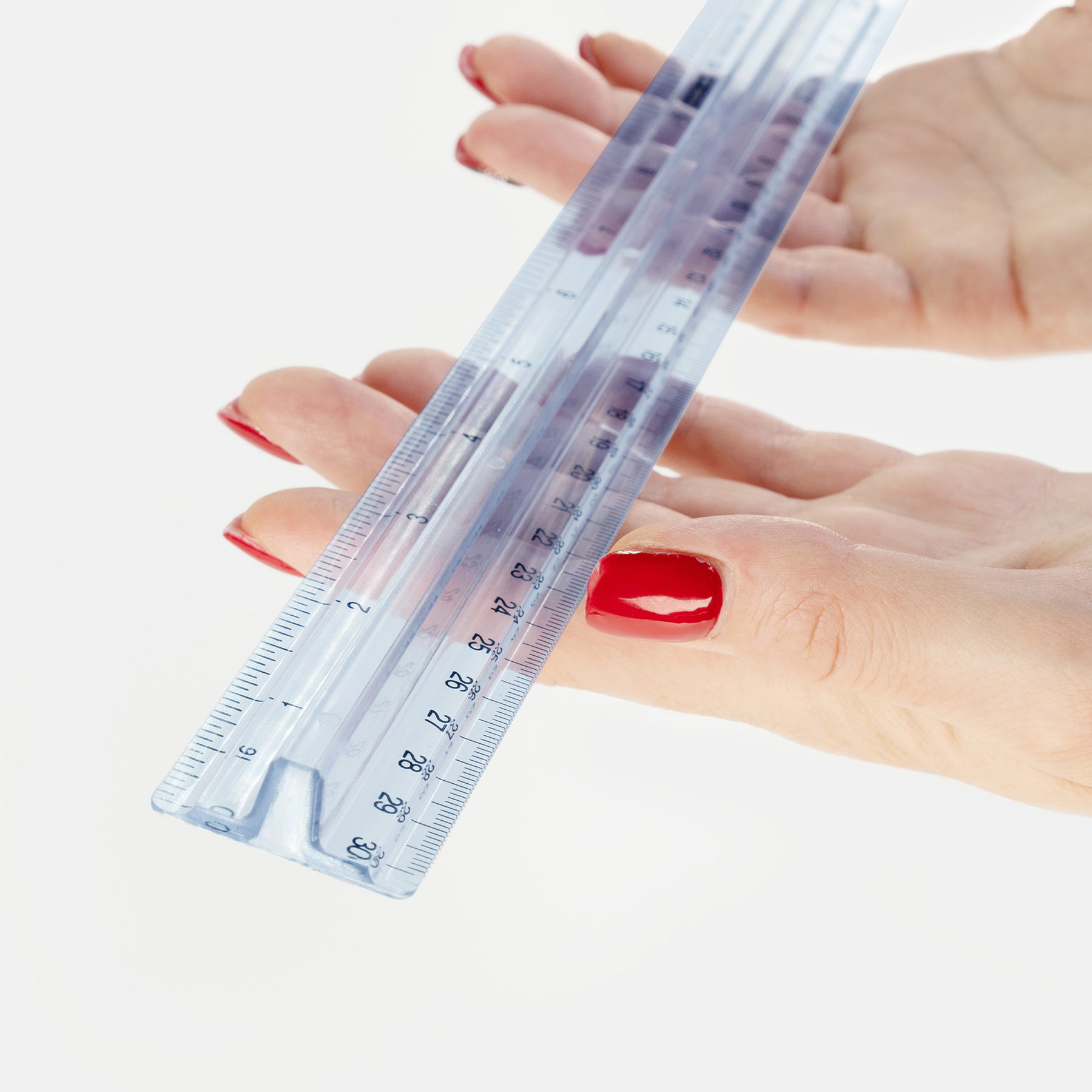 Pacific Arc - Easy Grip Ruler, 12 Inch, Inches and Centimeters, Clear