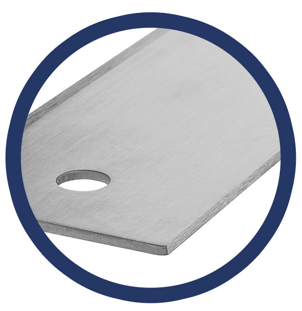 Pacific Arc, 12 To 72 Inch Straight Edge Stainless Steel 0.09" Thick Steel, Heavy Duty