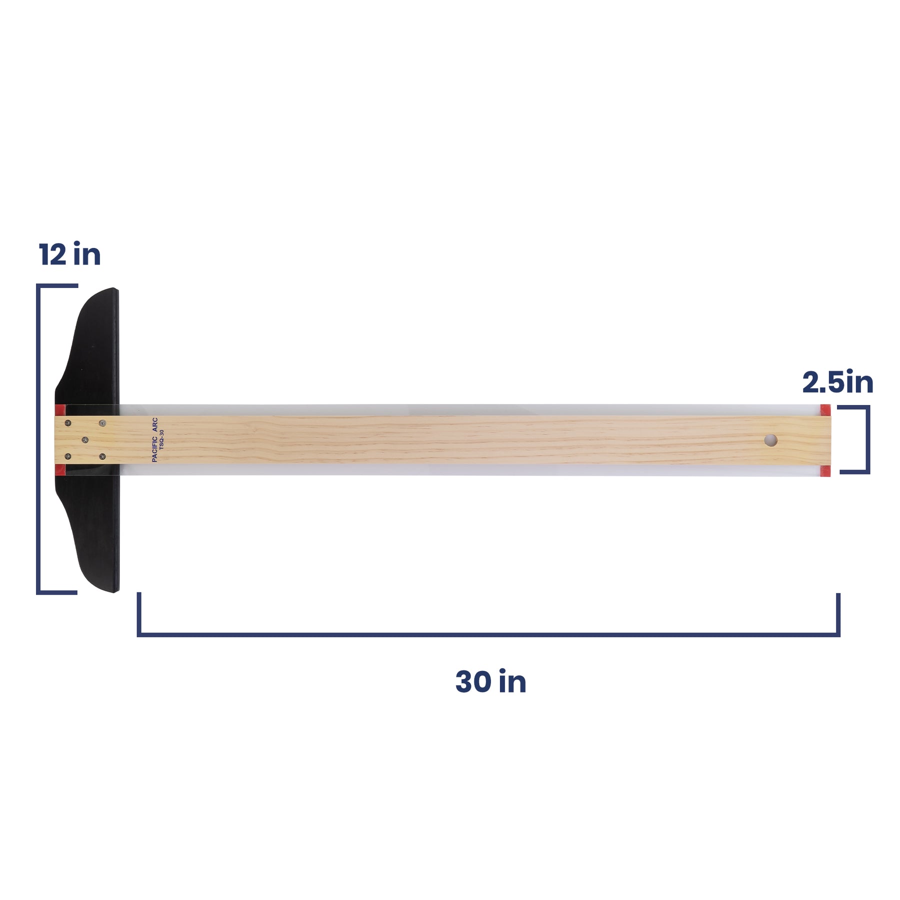 Pacific Arc 18 to 48 Inch T Square, Traditional Maple Blade with Acrylic Edge