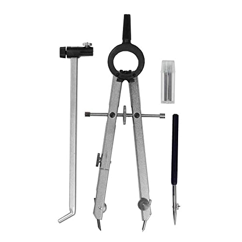 Pacific Arc Pro Series: Spring Bow Drafting Compass w/Ruling Pen & Extension Bar - Fixed Leg - Made in Germany