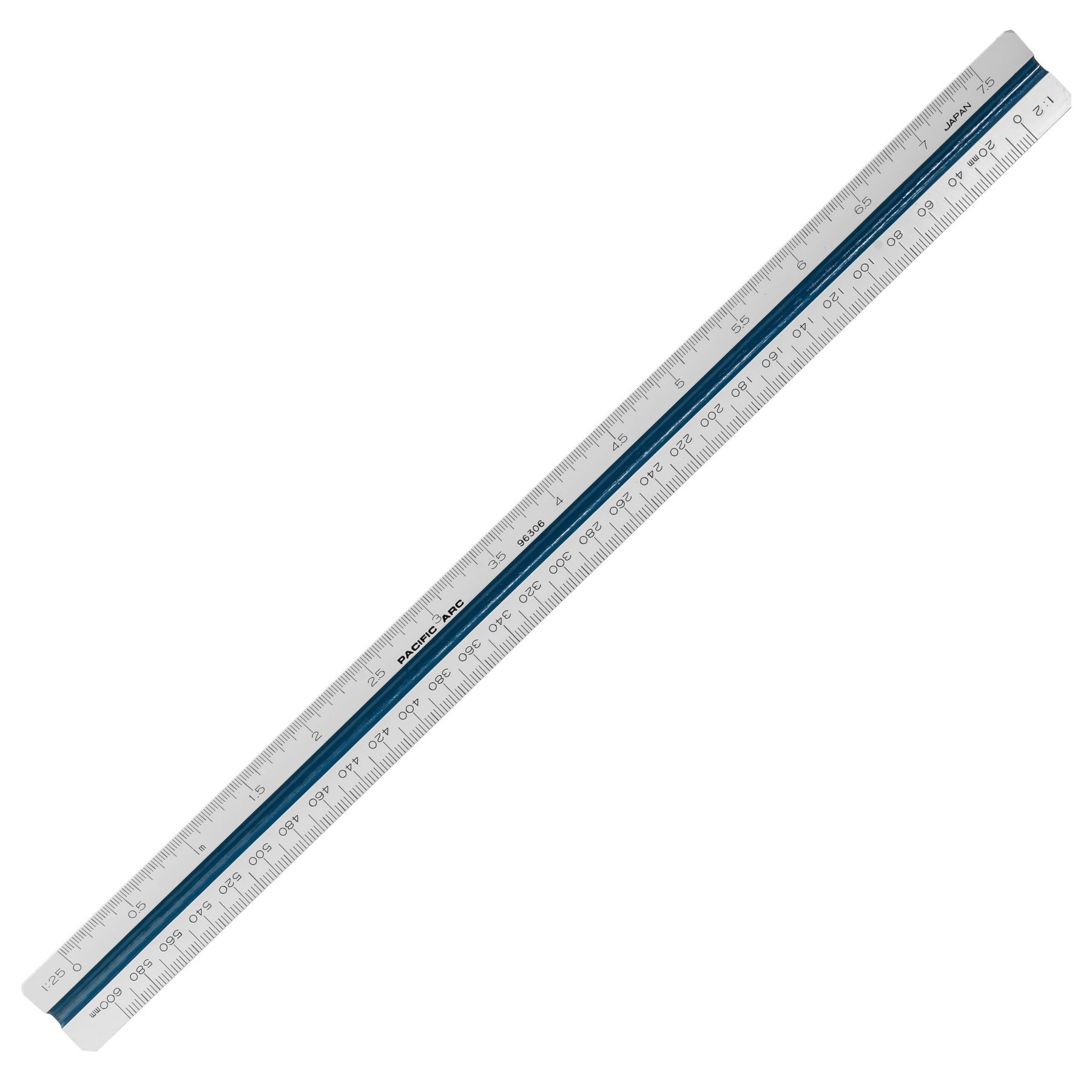 Pacific Arc Professional Bamboo Core Mechanical Engineer and Metric Scale Ruler 12 Inch and 30 cm, Japan, for Students and Professionals