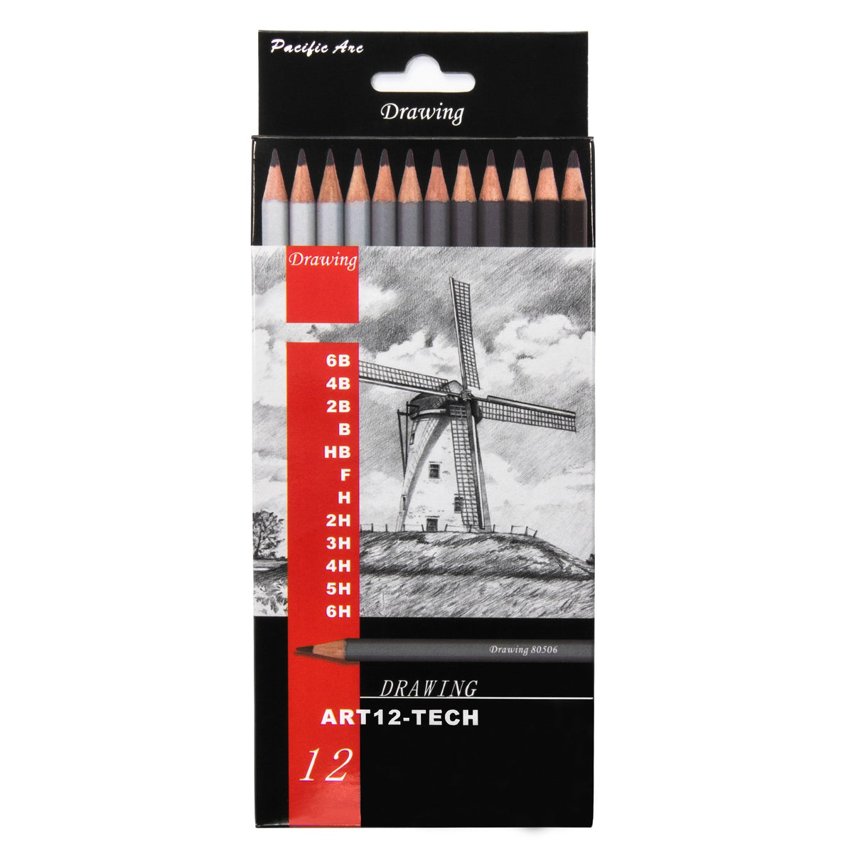 Premium Graphite Drawing Pencils for Artists, Soft Pack - Professional Pencils for Drawing, Drafting, Sketching and Shading 12 Pk. - Great Non Toxic Art Supplies Set for Adults and Kids