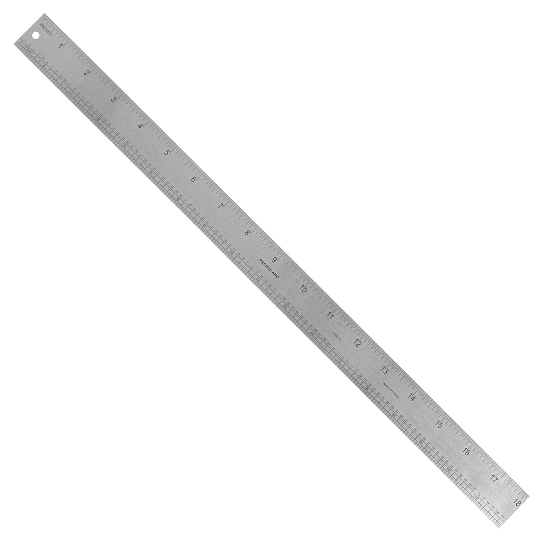Pacific Arc, Pica Pole Metal Ruler, with Pica, Points, Inches, and Agate Measurements, Stainless Steel Ruler for Drafting