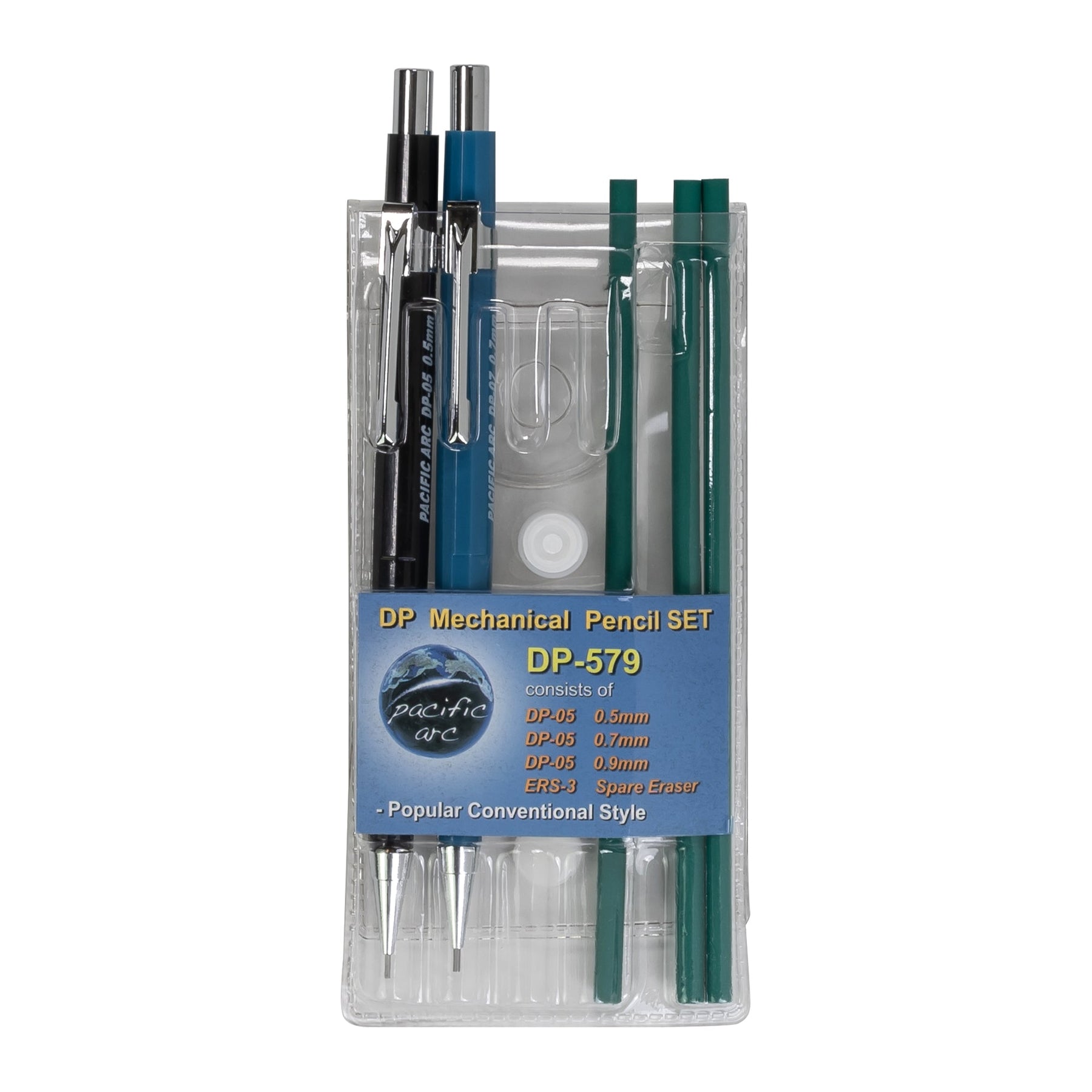 Pacific Arc, Traditional Fine Line Mechanical Pencil with Fixed Sleeve