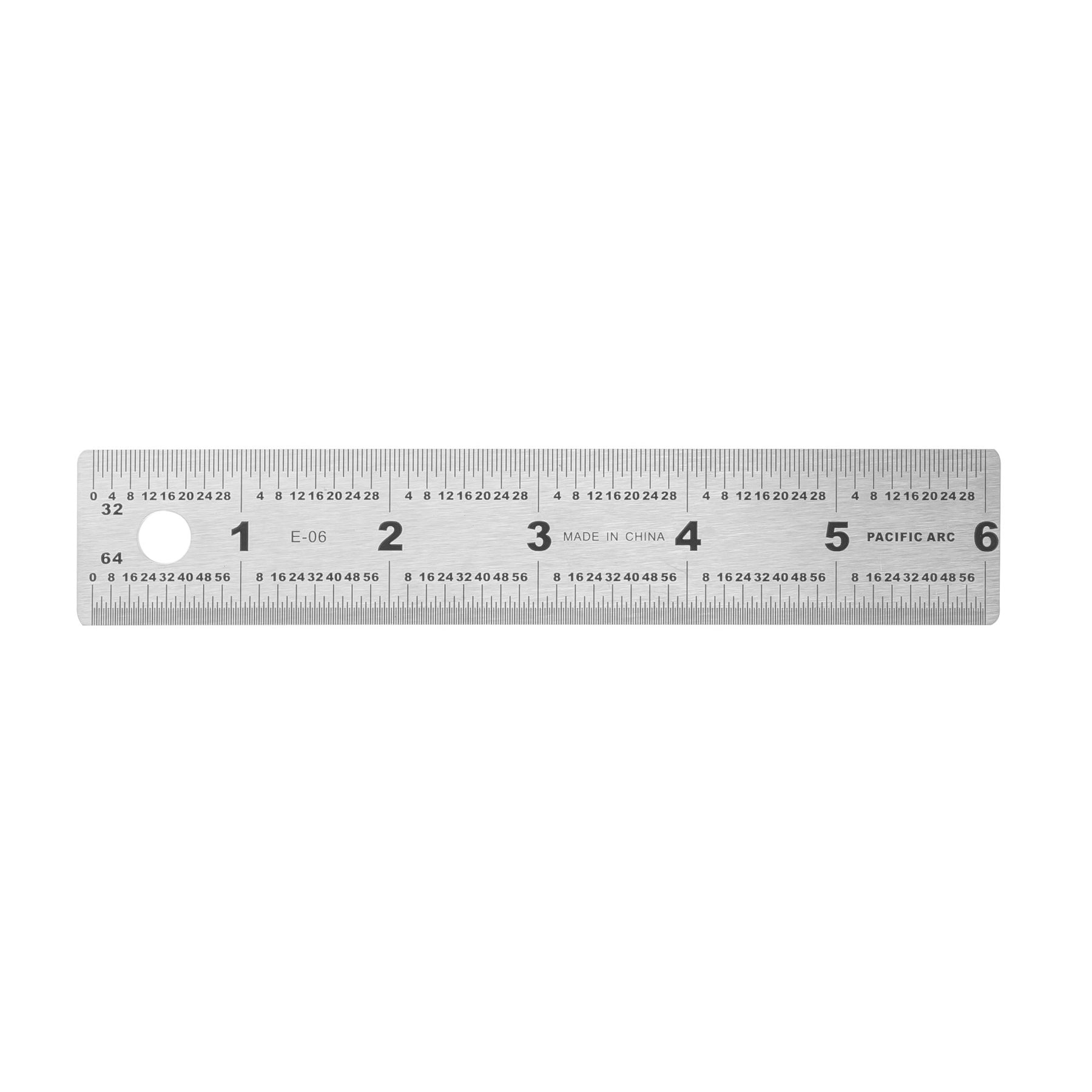 Pacific Arc Stainless Steel Ruler with 32nd and 64th Graduations
