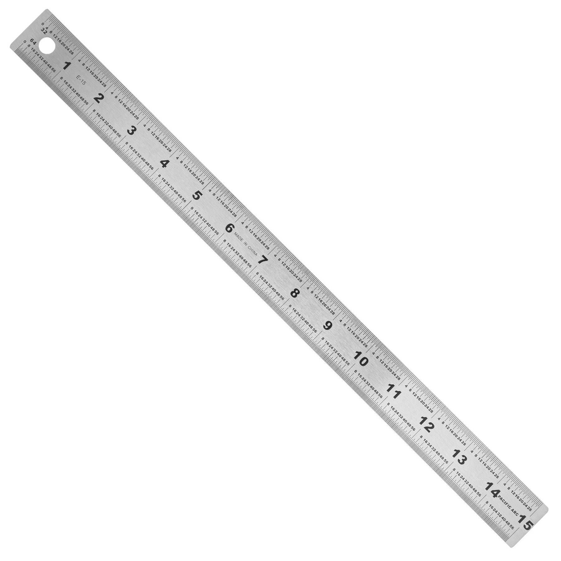 Pacific Arc Stainless Steel Ruler with 32nd and 64th Graduations