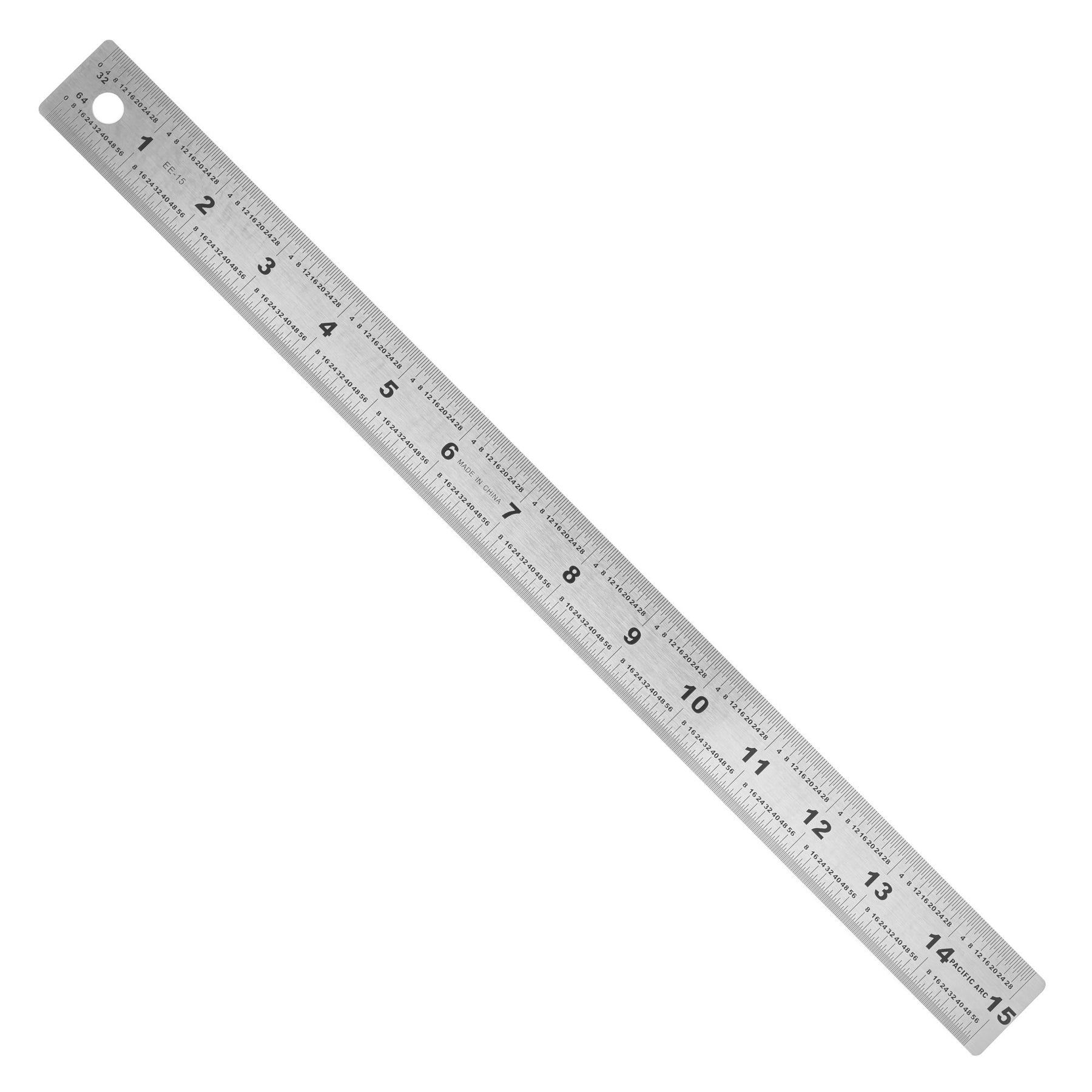 Pacific Arc Stainless Steel Ruler with 32nd and 64th Graduations