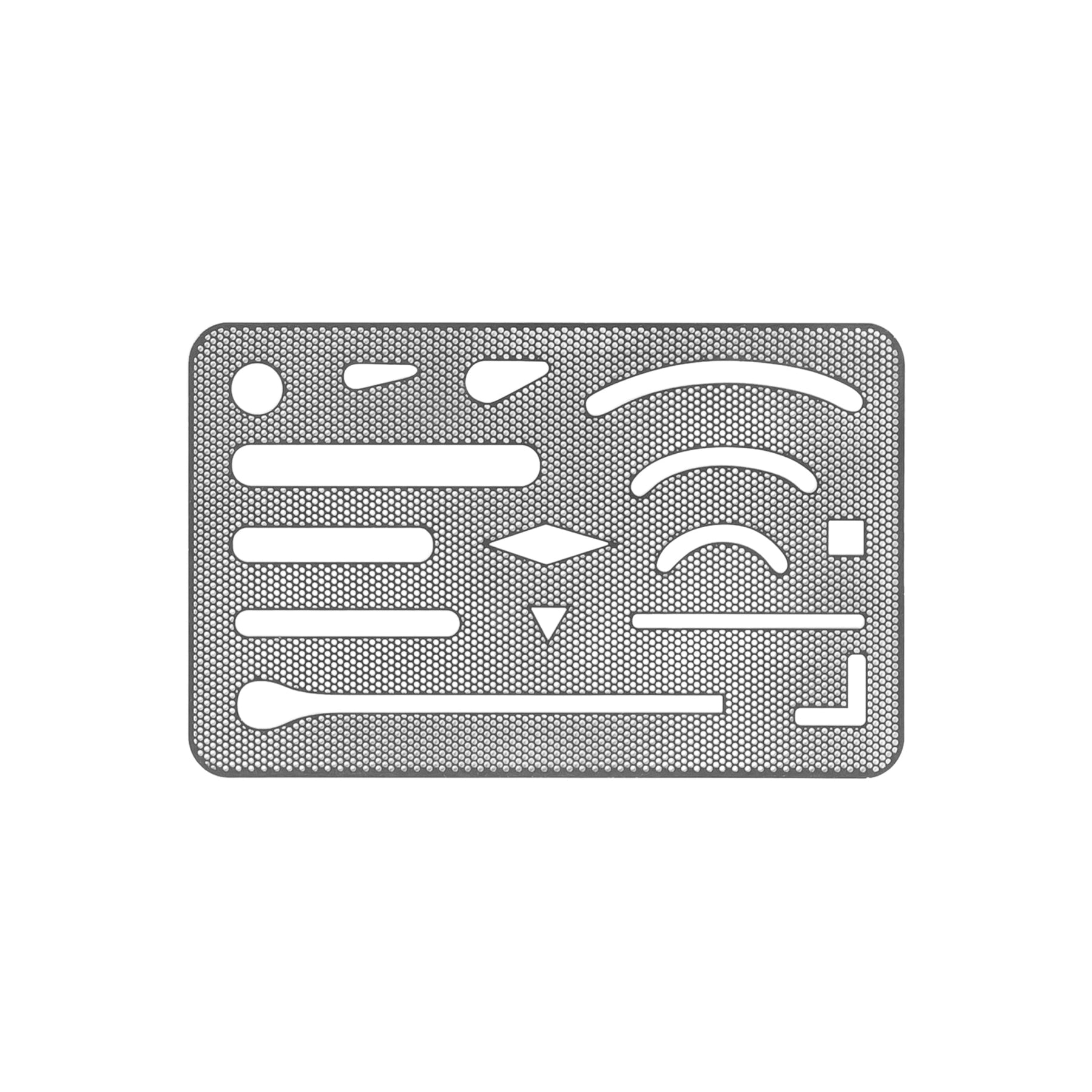 Pacific Arc - Professional Erasing Shield Solid Stainless Steel with 26 Openings 6 pack