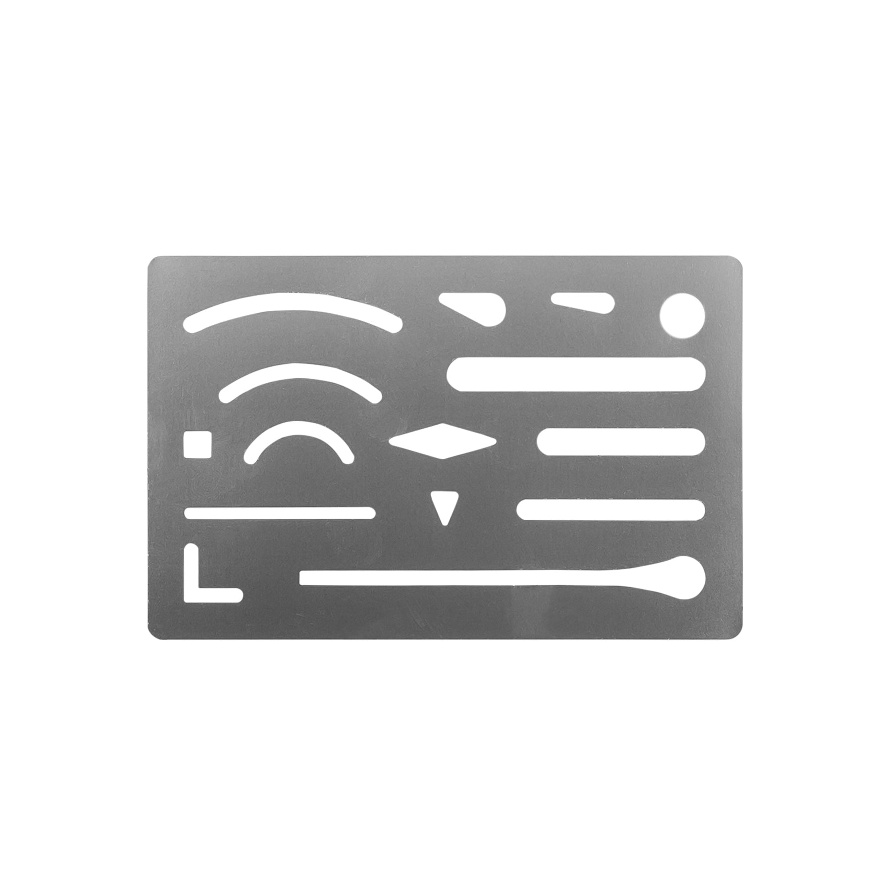 Pacific Arc - Professional Erasing Shield Solid Stainless Steel with 26 Openings 6 pack