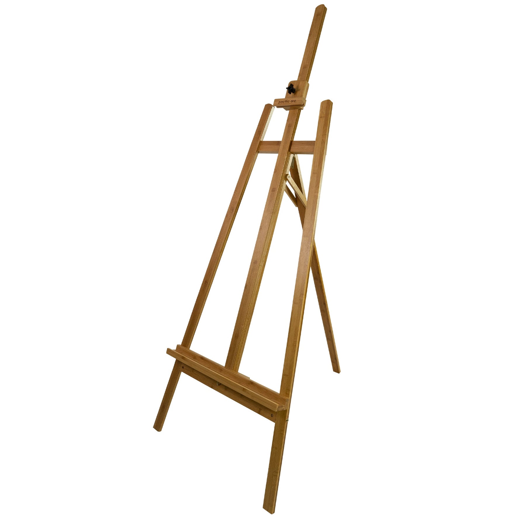 Pacific Arc Lyre-Style Solid Bamboo Artist Studio Easel, Holds up to 50" Canvas, for Artists, Hobbyists, Students, and Professionals