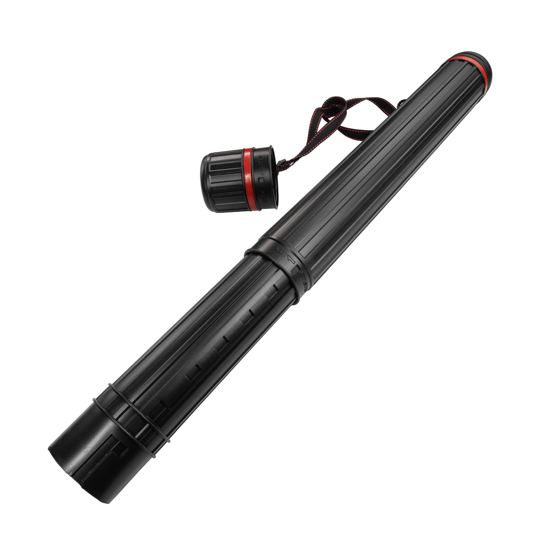 Pacific Arc - Expandable Poster Storage Mailing Tube, for Blueprint, Artwork, Plans, Drafting - Hard Plastic Black